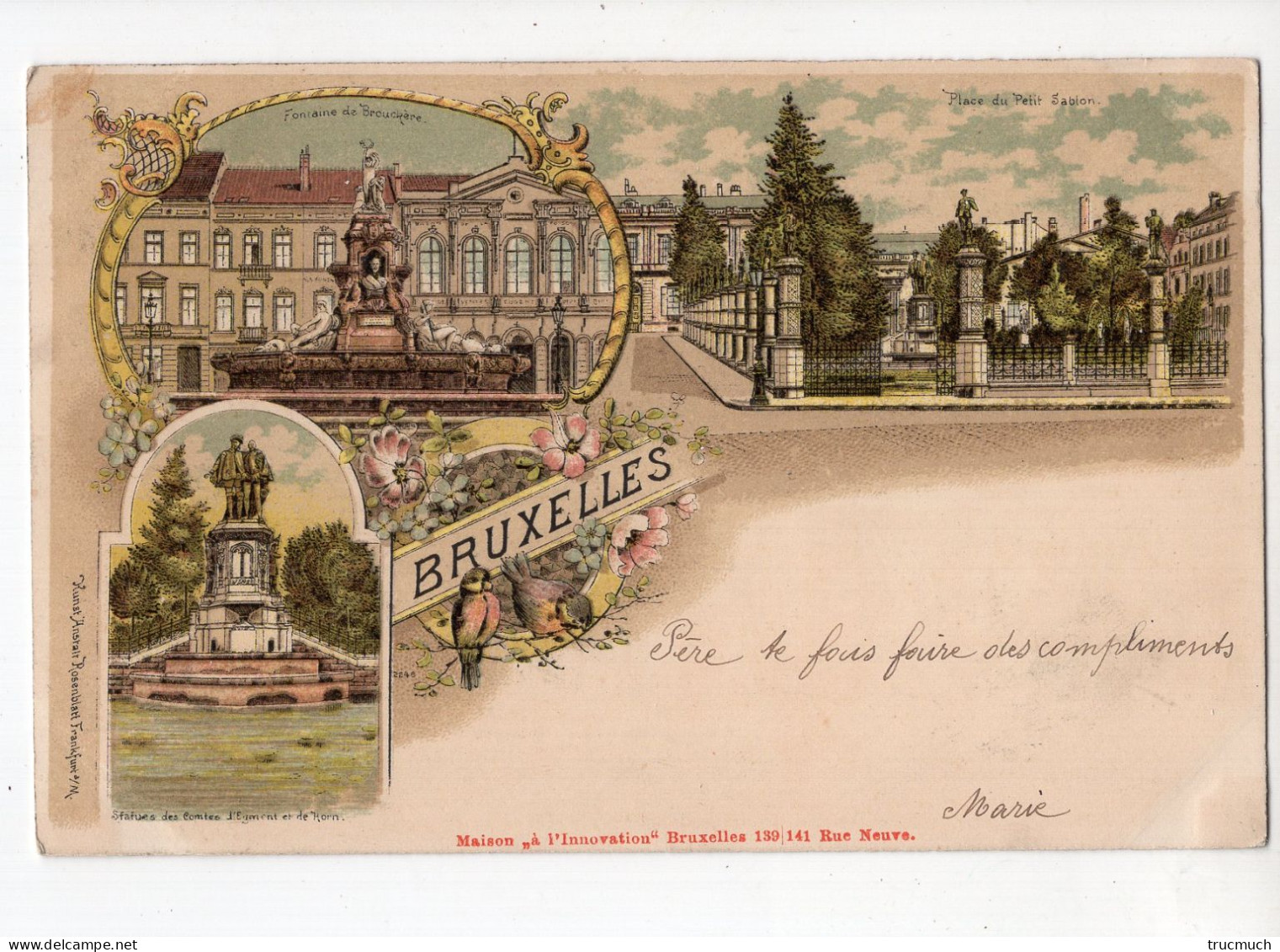 459 - BRUXELLES - Litho * 1897 - Foreste, Parchi, Giardini