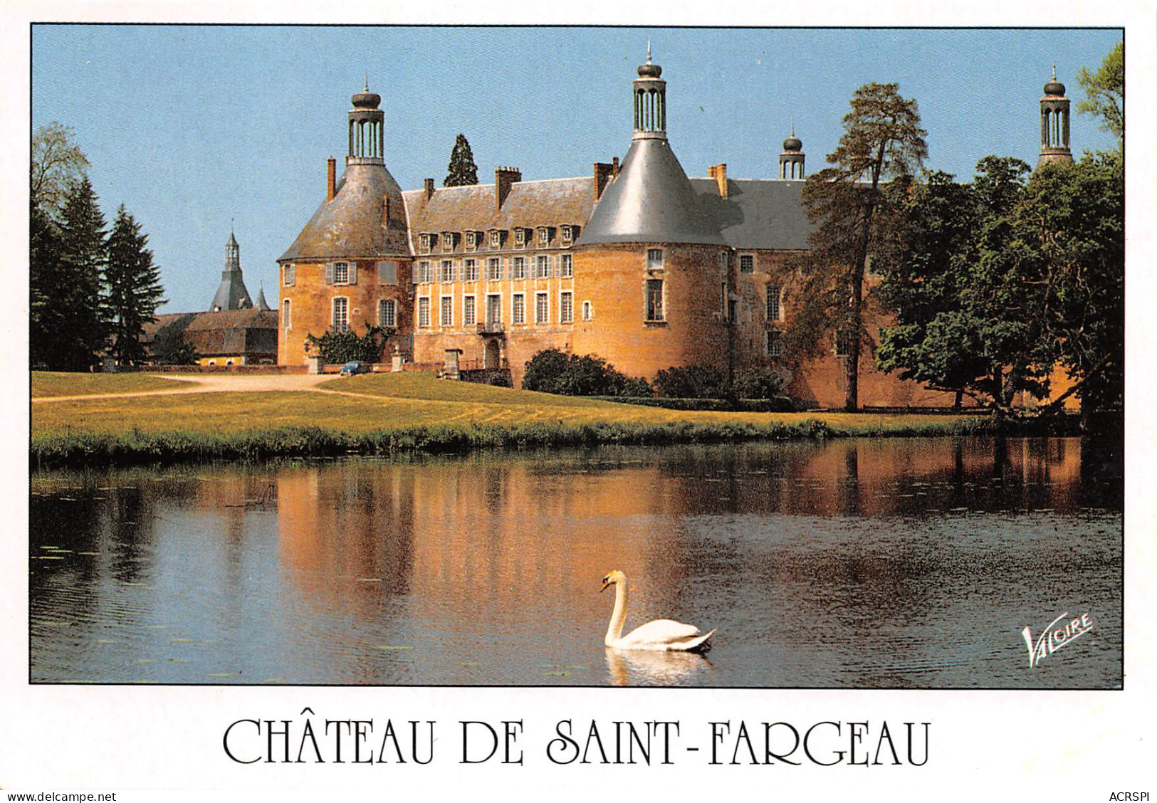 89 SAINT FARGEAU Le Chateau Et L'étang Carte Vierge Non Circulé éditions Valoire (Scans R/V) N° 64 \MO7045 - Saint Fargeau