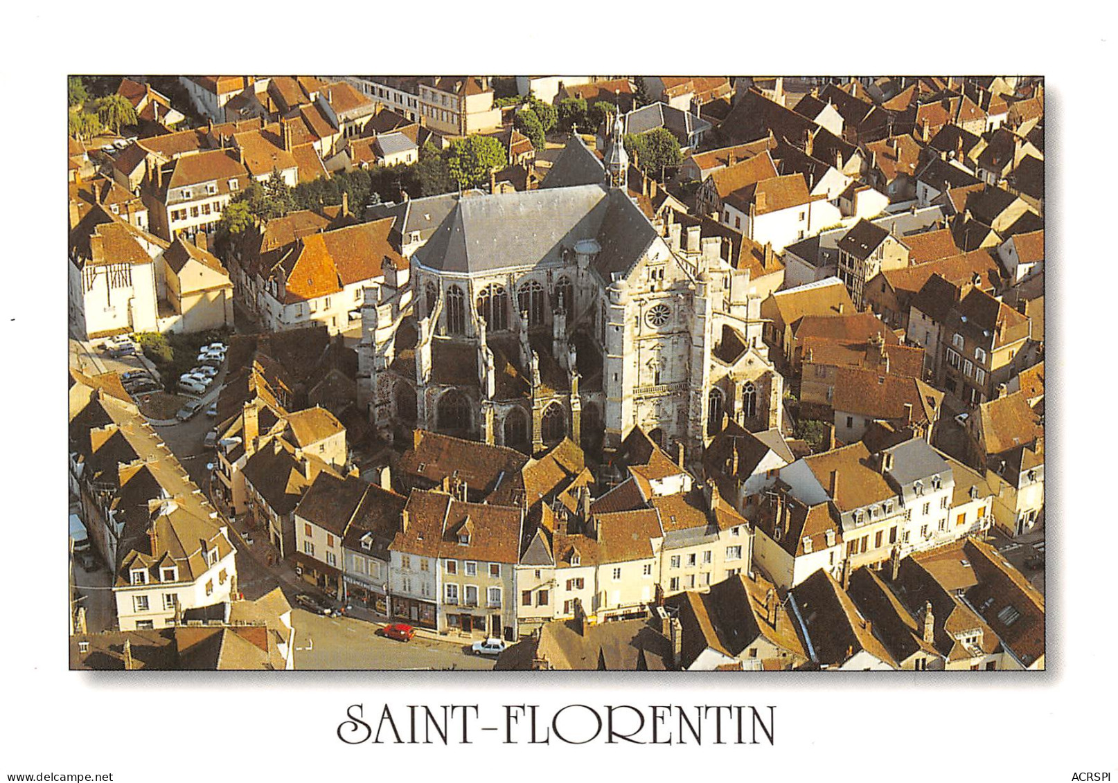 89  SAINT FLORENTIN L'église Au Centre Ville Carte Vierge Non Circulé éditions Valoire (Scans R/V) N° 42 \MO7046 - Saint Florentin