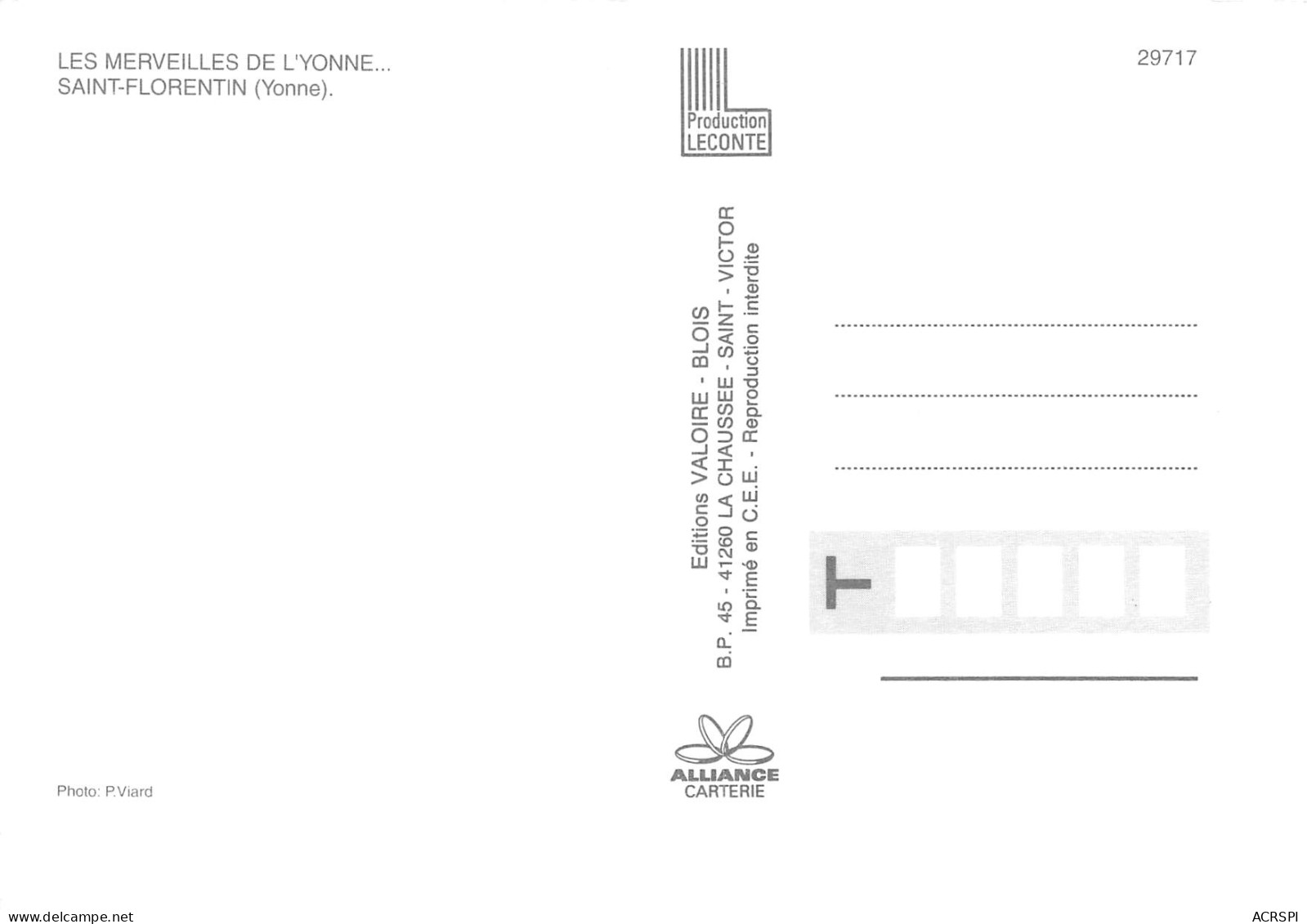 89  SAINT FLORENTIN Multivue  Carte Vierge Non Circulé éditions Valoire (Scans R/V) N° 60 \MO7046 - Saint Florentin