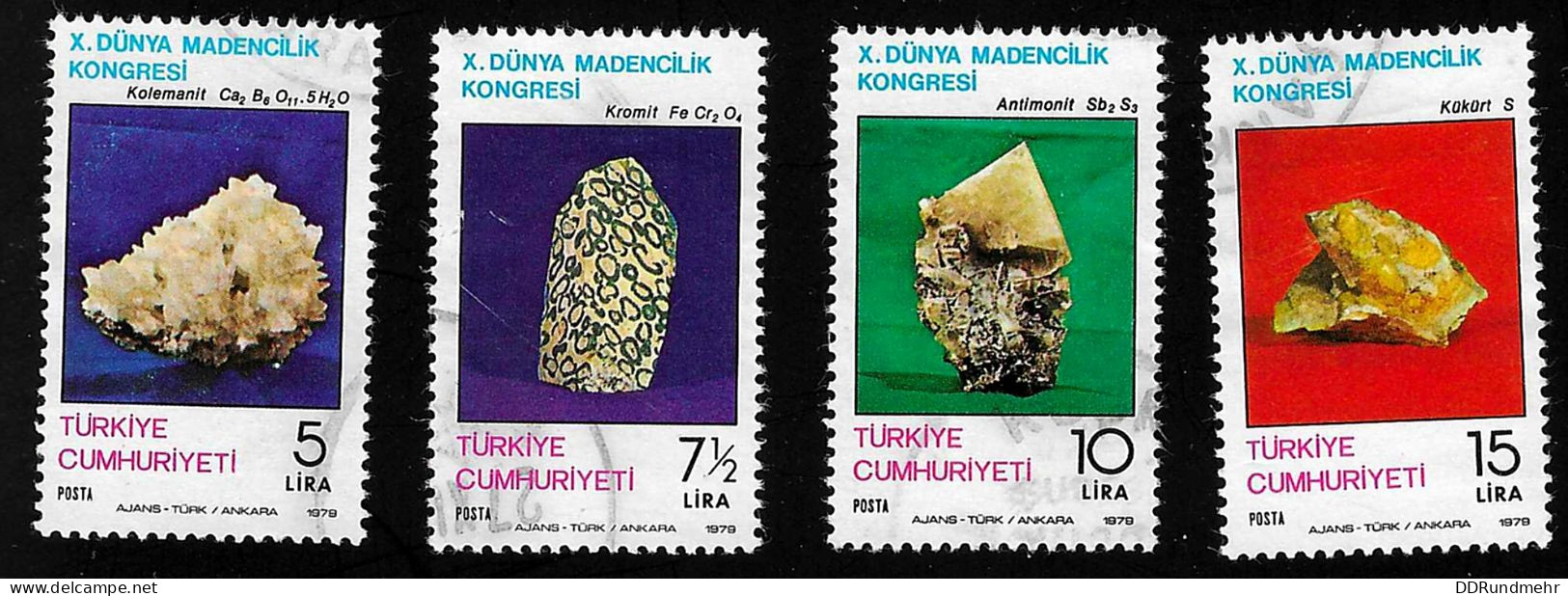 1989  Minerals Michel TR 2488 - 2491 Stamp Number TR 2115 - 2118 Yvert Et Tellier TR 2252 - 2255 Used - Gebraucht