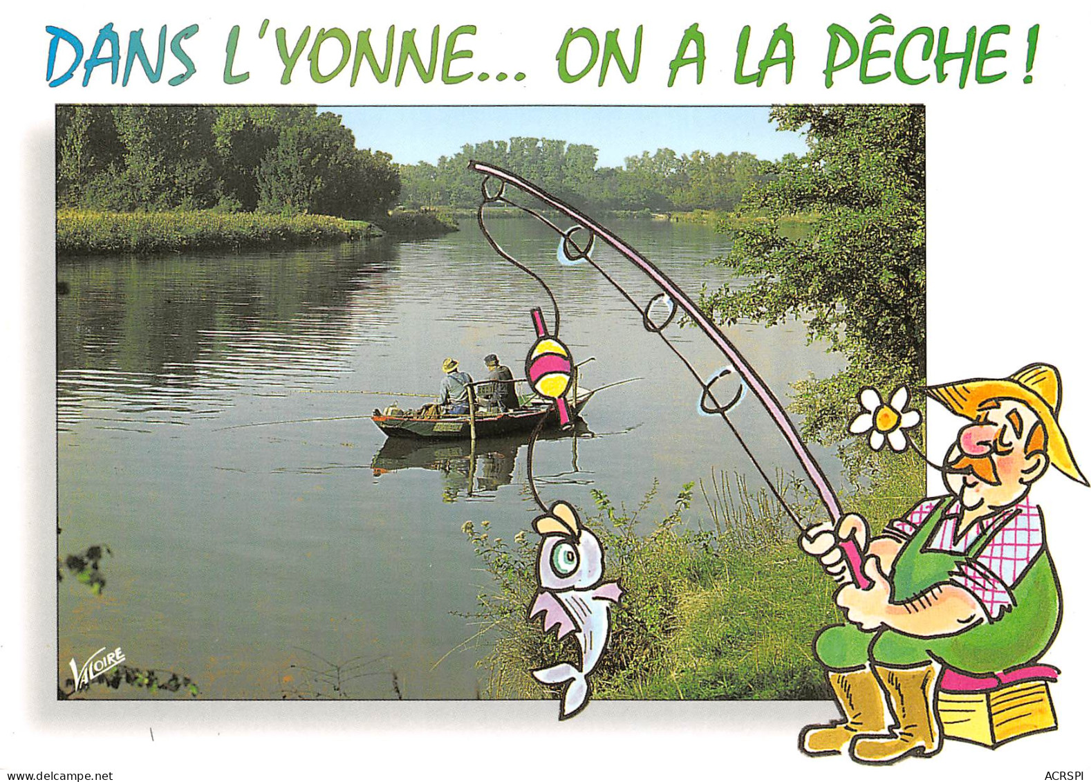89 Dans L'yonne On à La Pêche Carte Vierge éditions Valoire (Scans R/V) N° 79 \MO7048 - Saint Fargeau