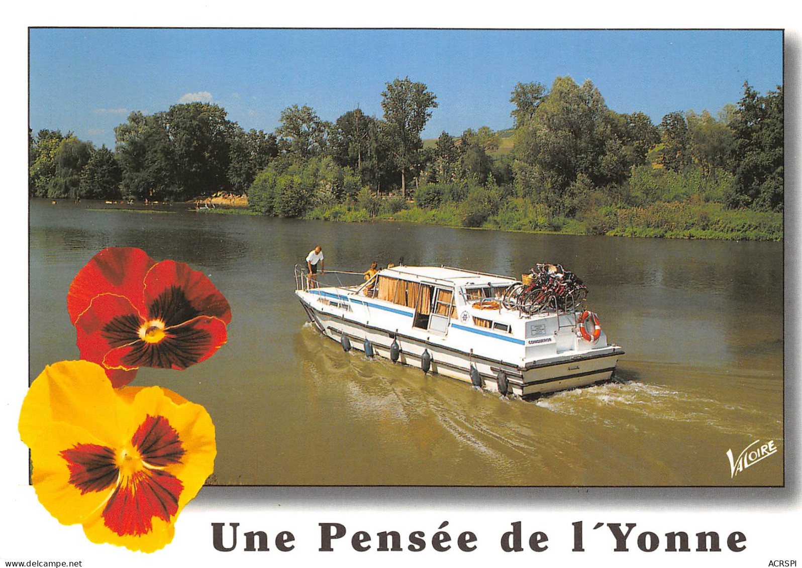 89 Bateau Sur Yonne  Carte Vierge Non Circulé édition Valoire (Scans R/V) N° 5 \MO7050 - Auxerre