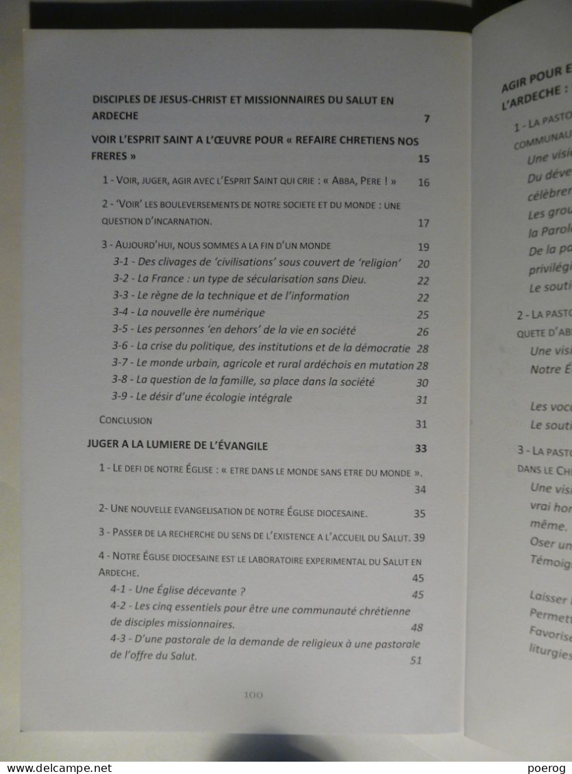 ARDECHE - LETTRE PASTORALE DE MGR JEAN LOUIS BALSA - DISCIPLES DE JESUS CHRIST & MISSIONNAIRES EN ARDECHE - VIVIERS 2019 - Religion