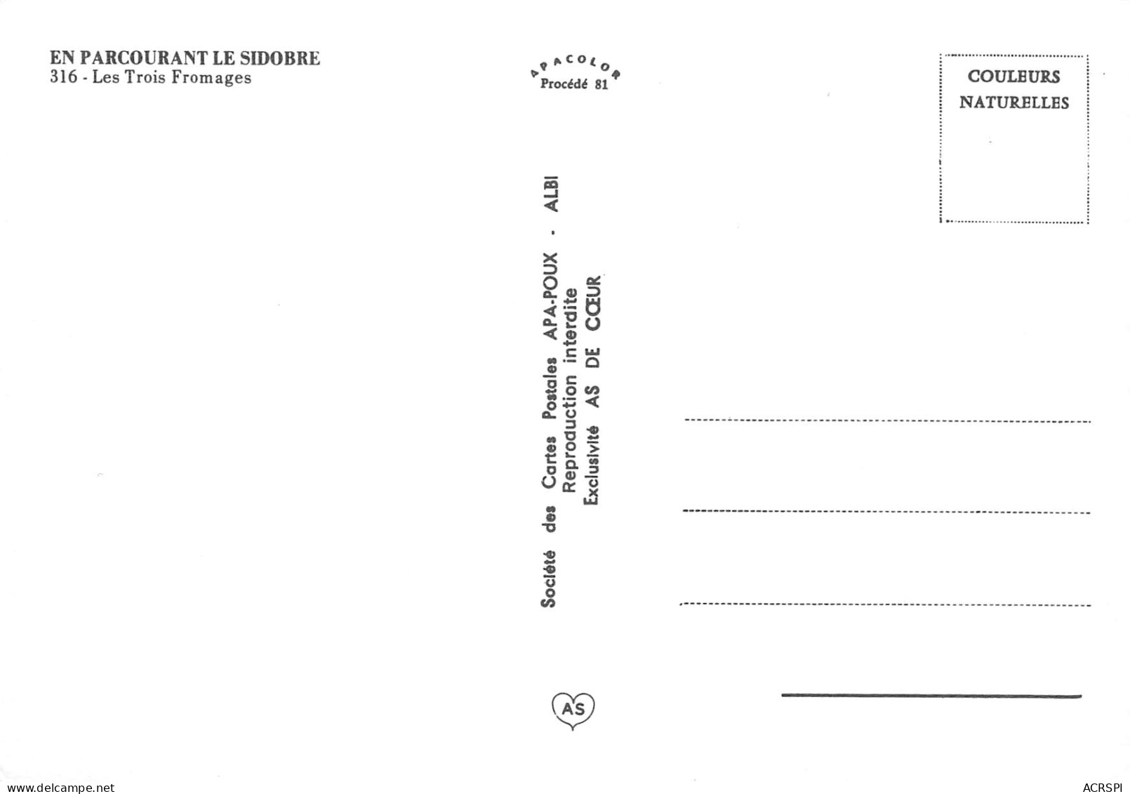 15 cartes vierge du SIDOBRE près de CASTRES les roches  toutes différentes non circulé édition (Scans R/V) N° 1 \MO7051