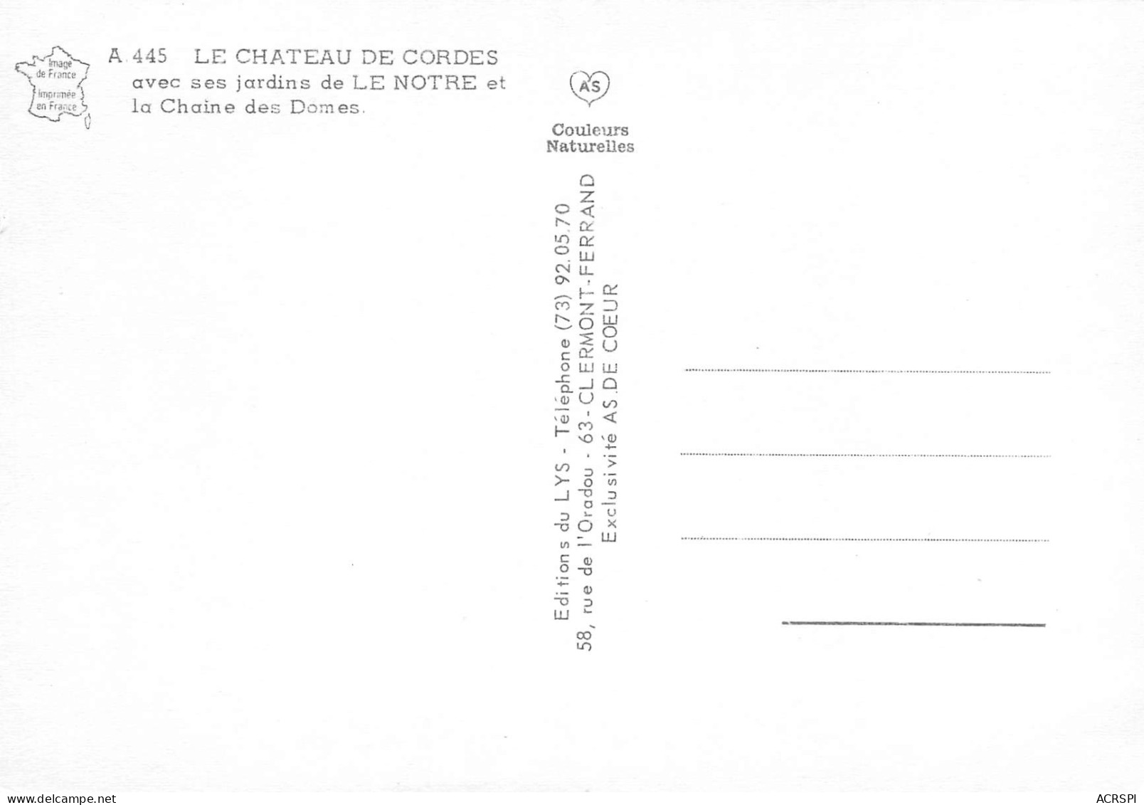 81 Cordes-sur-Ciel Jardins Du Chateau Carte Vierge édition Du LYS (Scans R/V) N° 24 \MO7052 - Cordes