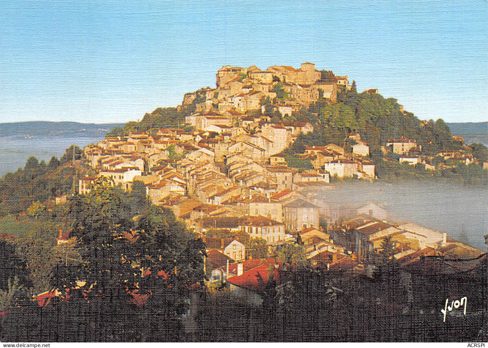 81 CORDES Sur CIEL Vue Générale De La Bastide Carte Vierge Non Circulé édition Yvon (Scans R/V) N° 15 \MO7053 - Cordes