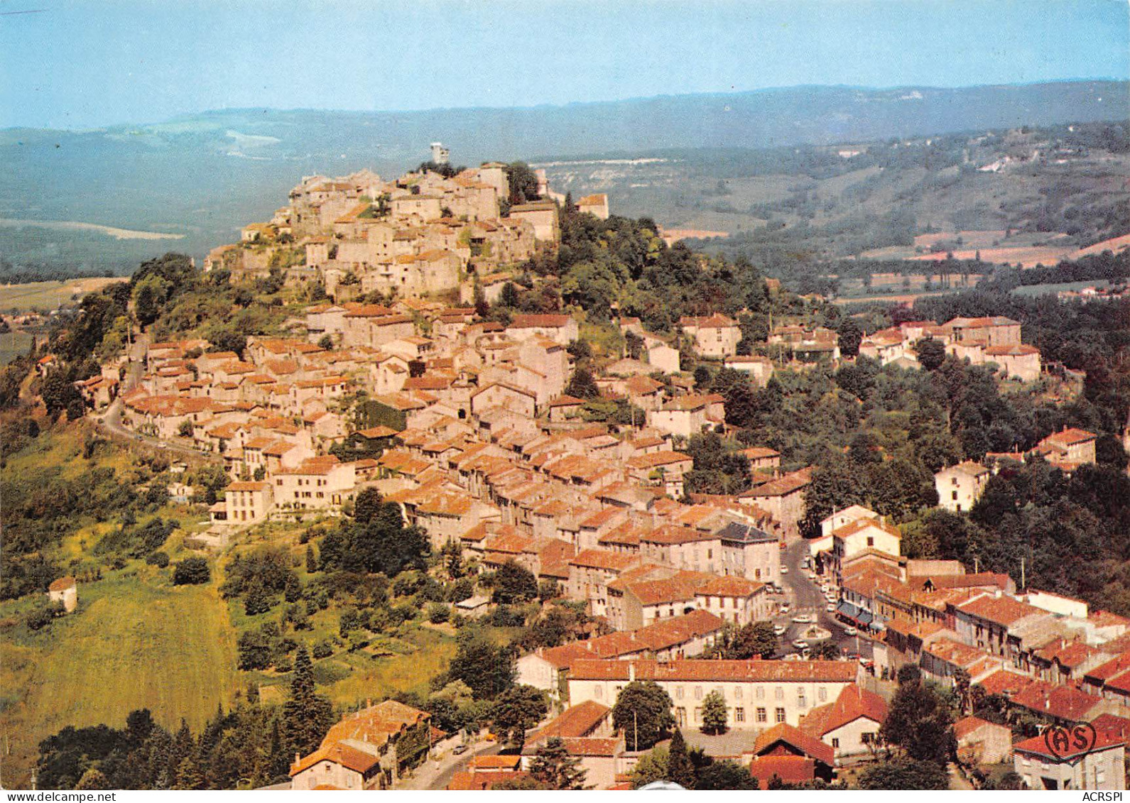 81 CORDES Sur CIEL Vue  Générale Aérienne Carte Vierge Non Circulé édition AS (Scans R/V) N° 23 \MO7053 - Cordes