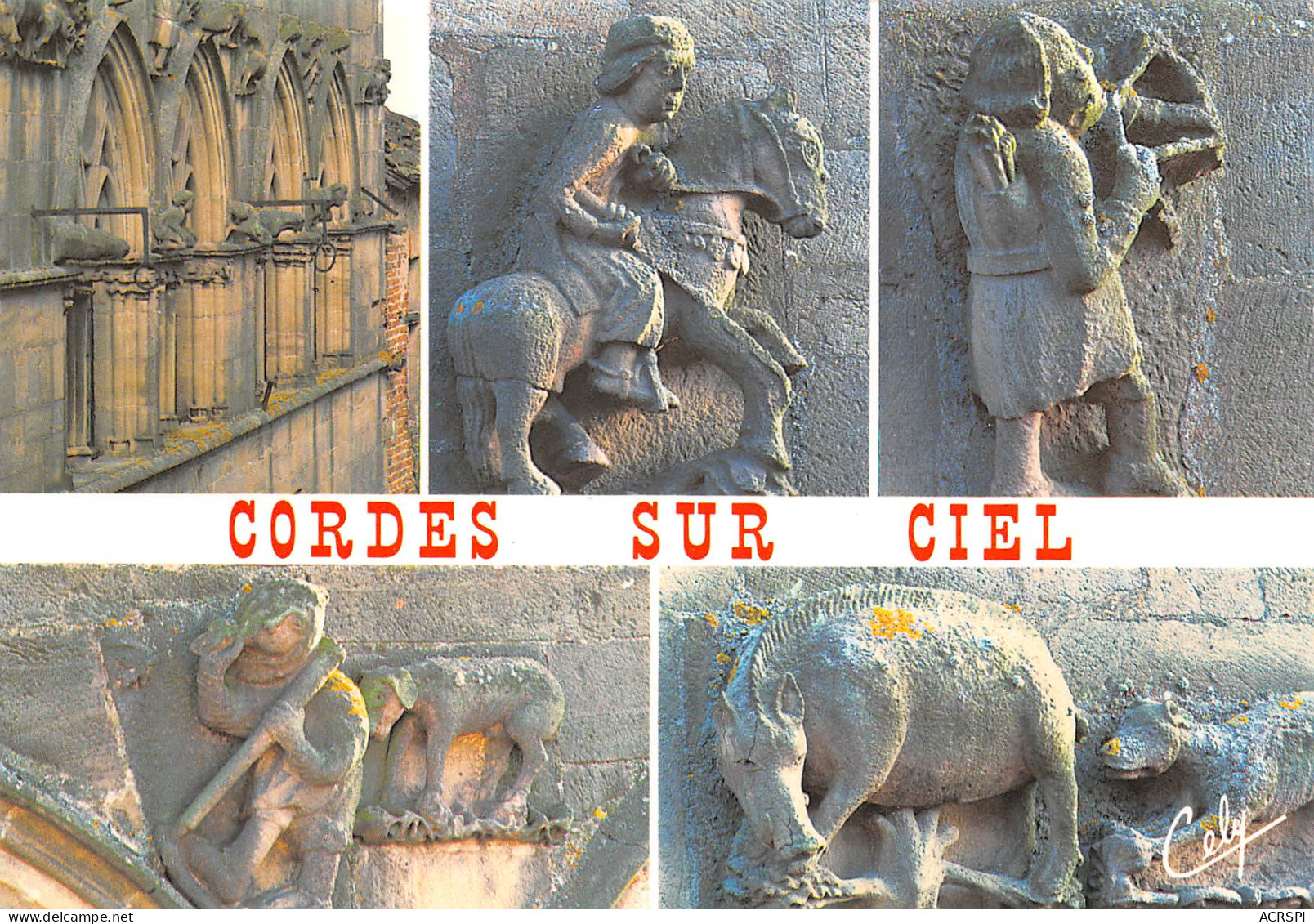 81 CORDES Sur CIEL Multivue  Carte Vierge Non Circulé édition CELY (Scans R/V) N° 43 \MO7053 - Cordes