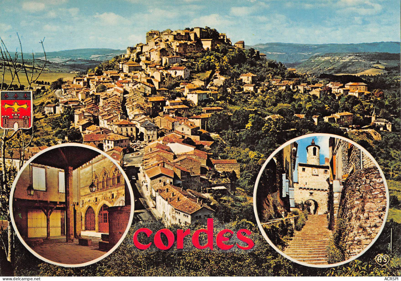 81 CORDES Sur CIEL Multivue Carte Vierge Non Circulé Apa-Poux  (Scans R/V) N° 51 \MO7053 - Cordes