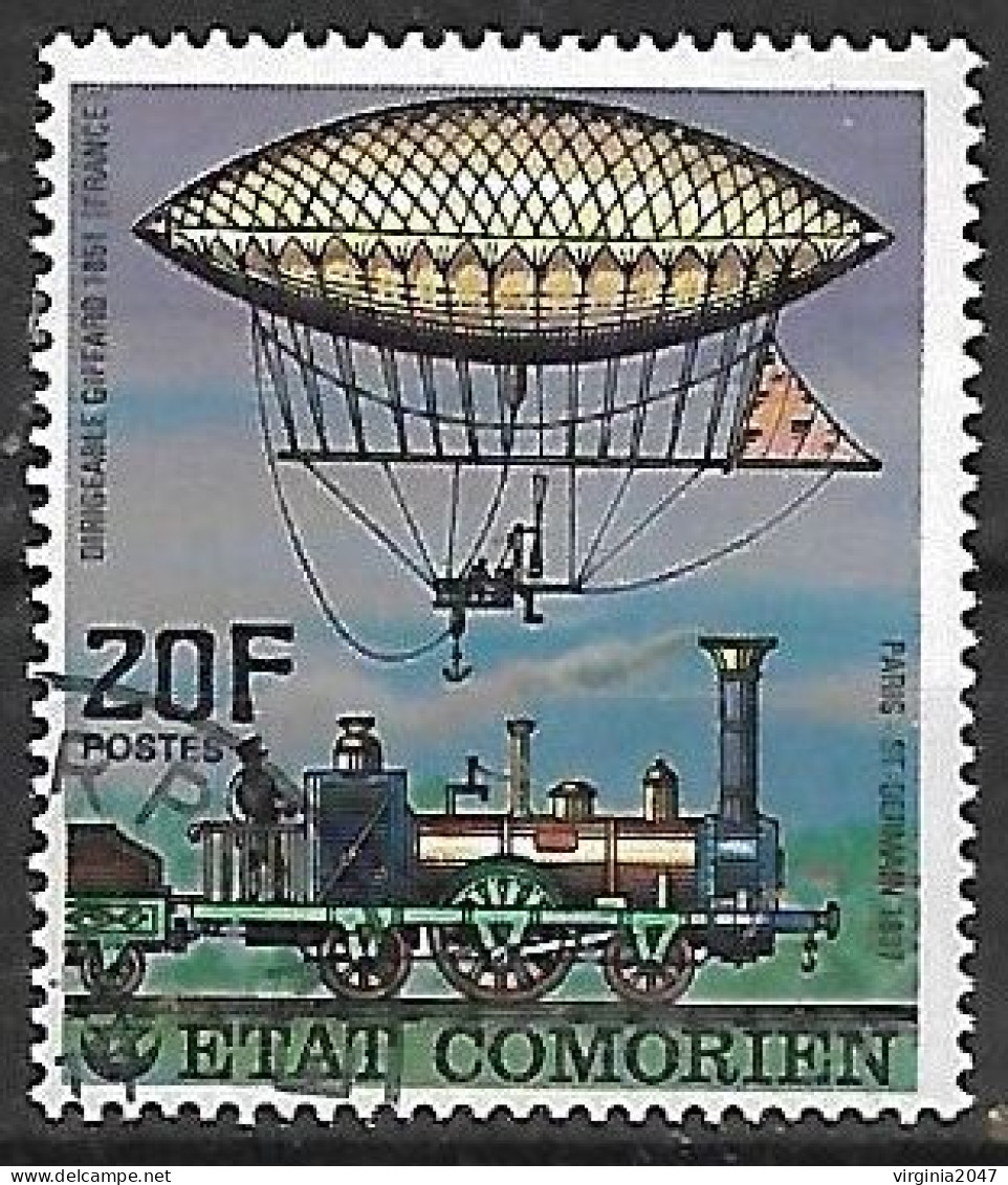 1977 Comores Transporte Trenes Zepelin 1v. - Zeppelin