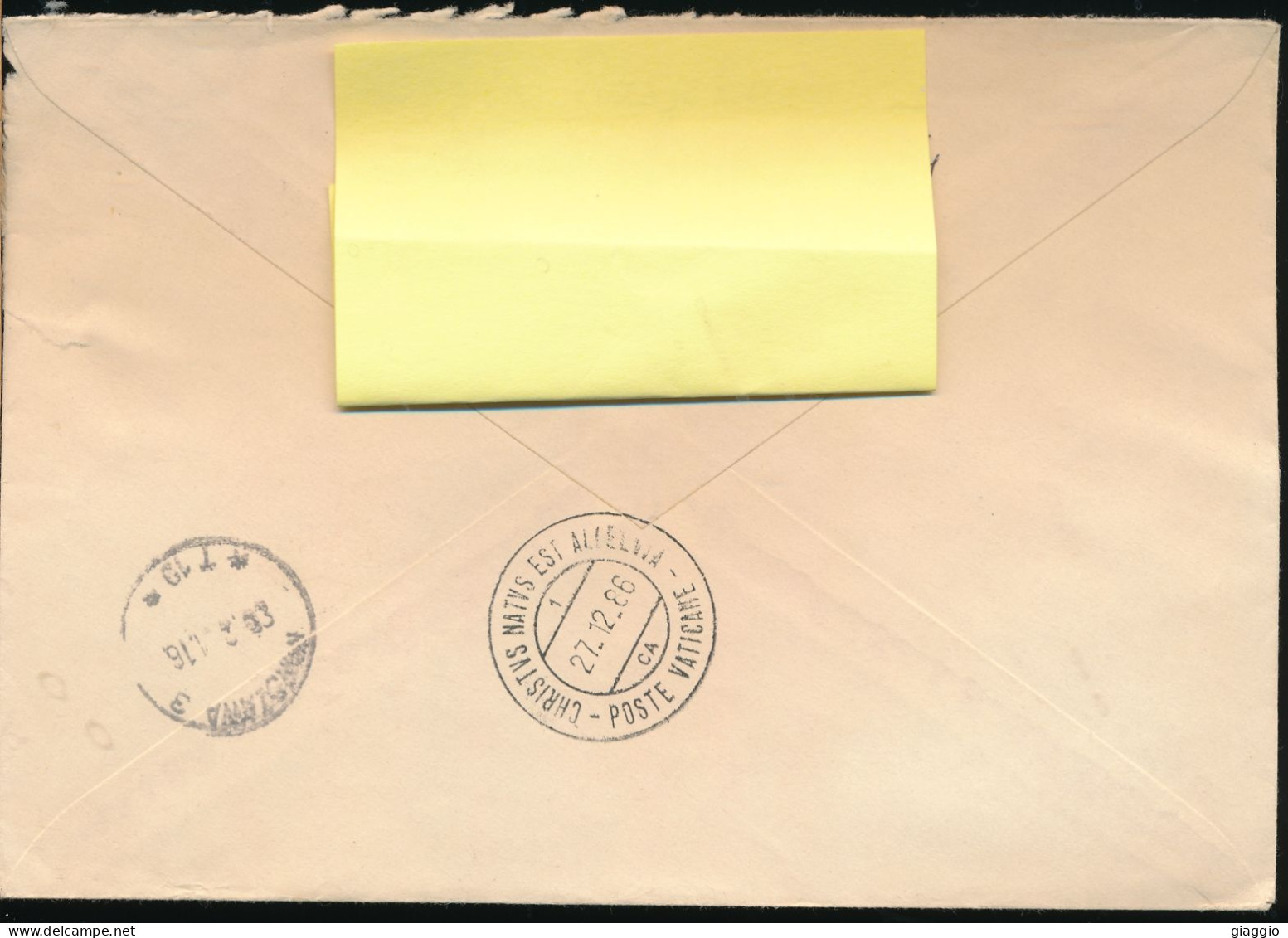 °°° POLAND - REGISTERED LETTER FROM POZNAN TO VATICAN RADIO ROME 1986 °°° - Covers & Documents