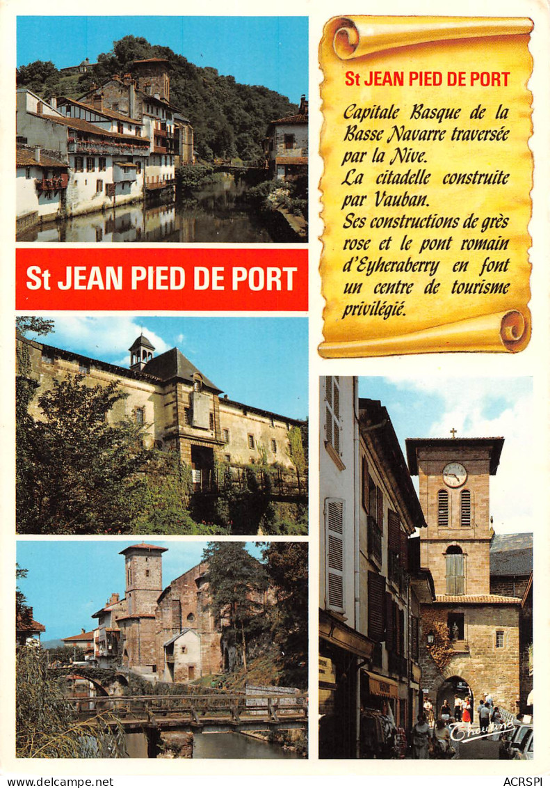 64 SAINT JEAN PIED DE PORT Multivue Carte Vierge Non Circulé édition Thouand (Scans R/V) N° 55 \MO7056 - Saint Jean Pied De Port