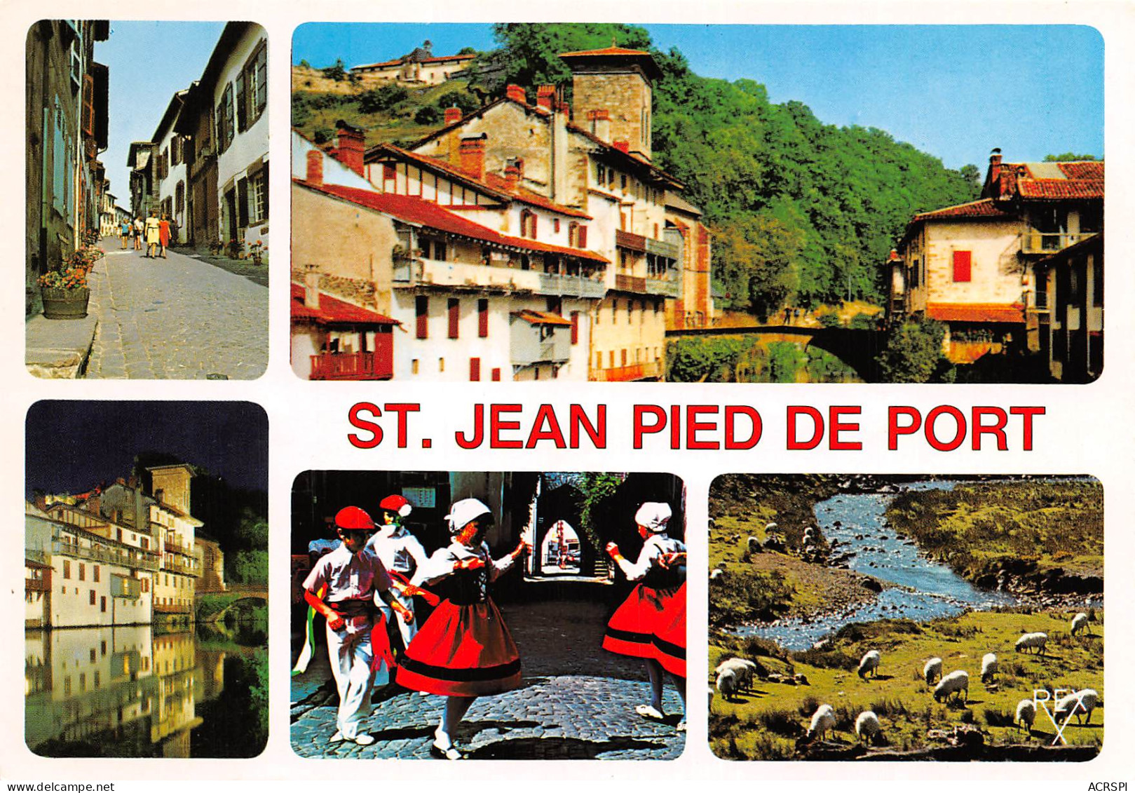64 SAINT JEAN PIED DE PORT Multivue  Carte Vierge Non Circulé édition REX (Scans R/V) N° 61 \MO7056 - Saint Jean Pied De Port
