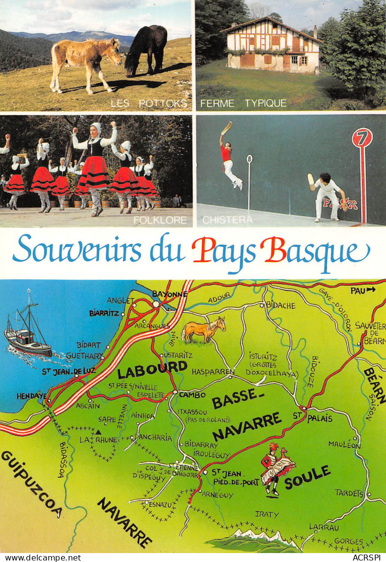 64 SAUVETERRE DE BEARN Souvenir Du Pays Basque Carte Vierge Non Circulé ( Scans R/V) N° 66 \MO7058 - Sauveterre De Bearn