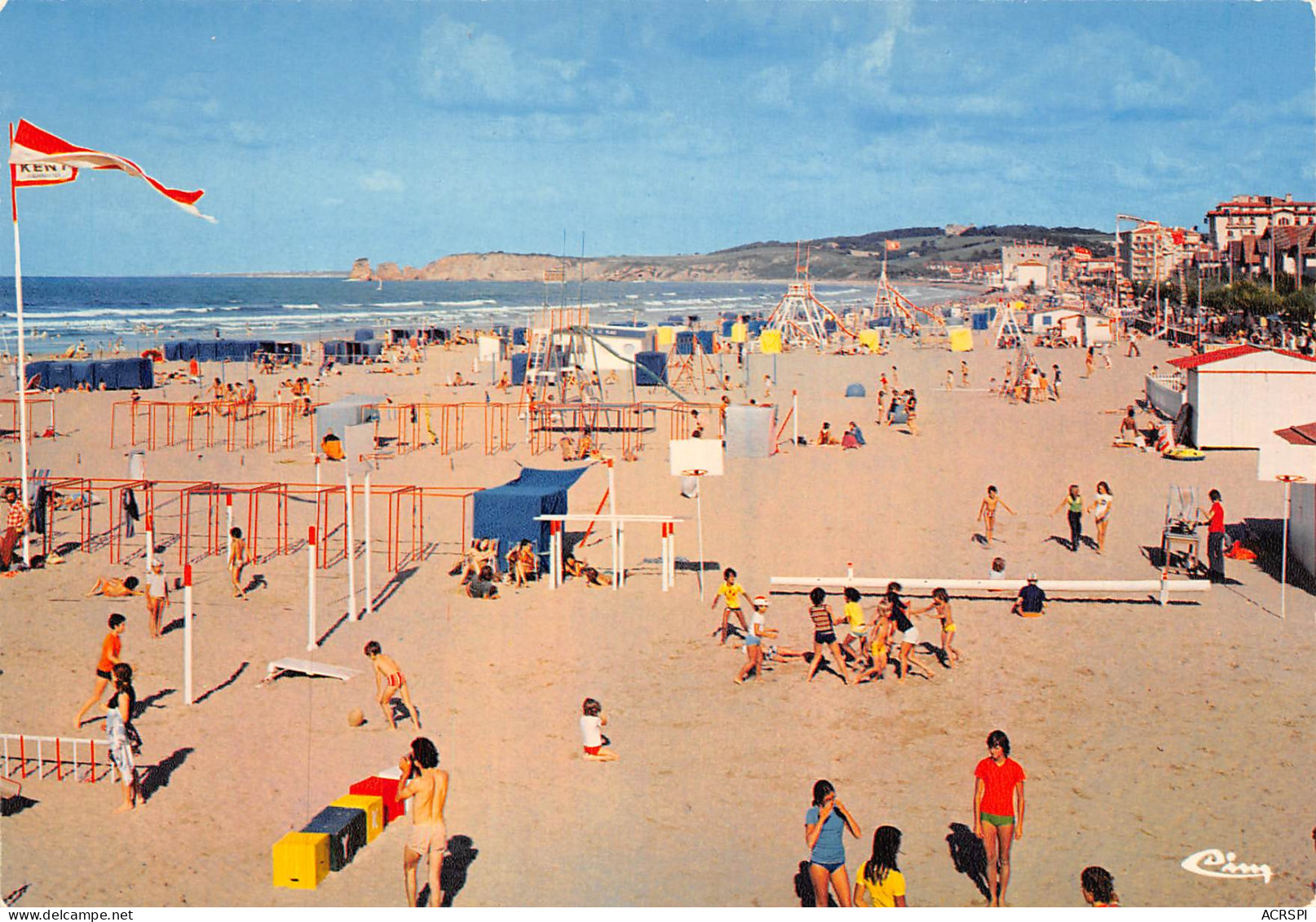 64 HENDAYE   La Plage  Carte Vierge Non Circulé éditions CIM (Scans R/V) N° 9 \MO7059 - Hendaye