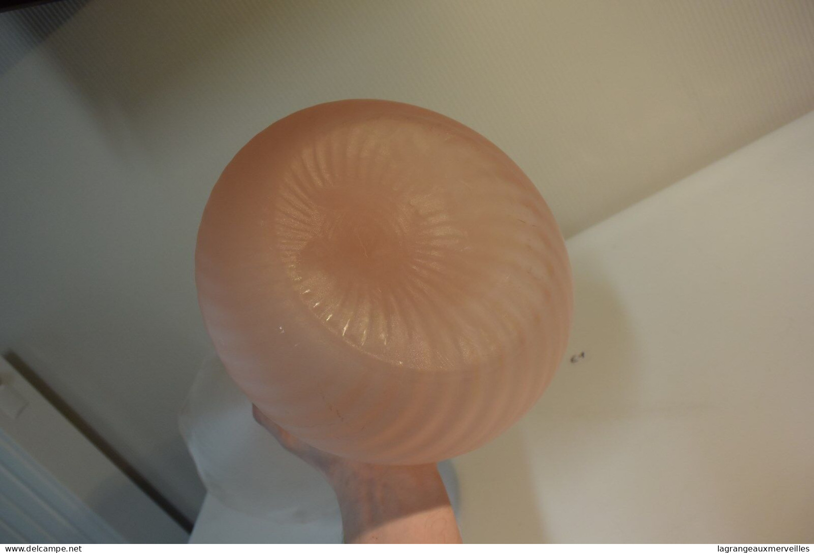 E1 Ancien Vase En Opaline - Couleur Rose - Jarrones