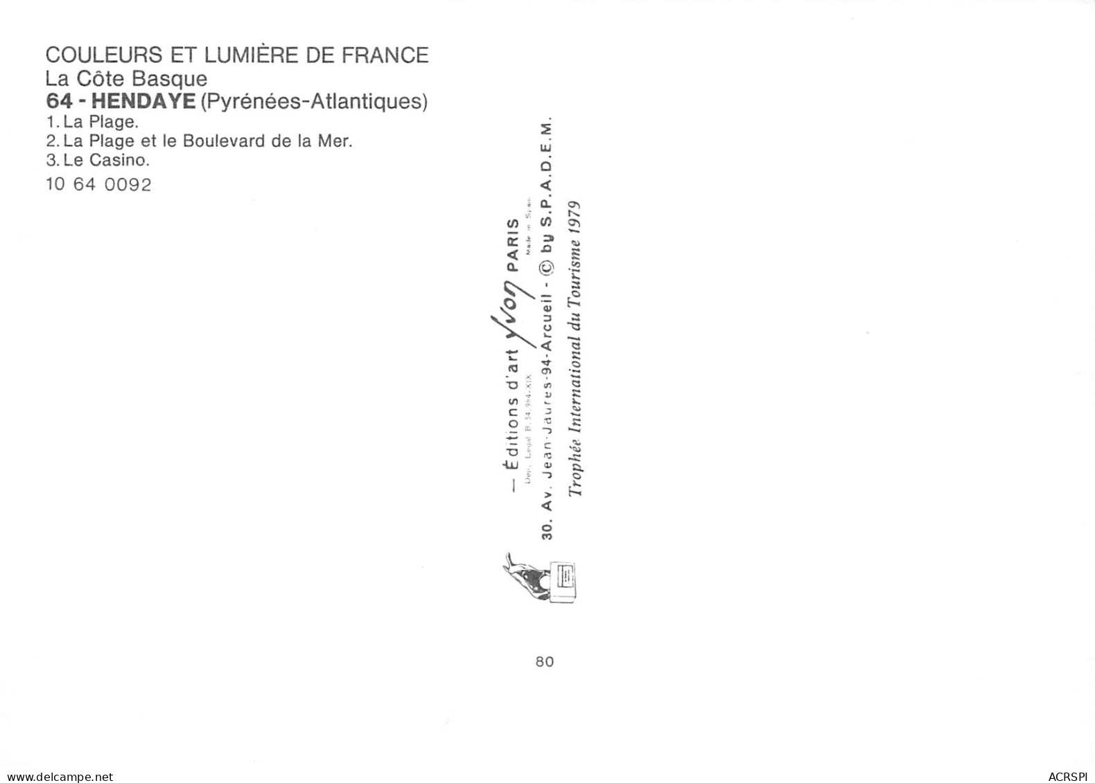 64 HENDAYE Multivue  Carte Vierge Non Circulé éditions Yvon (Scans R/V) N° 54 \MO7059 - Hendaye