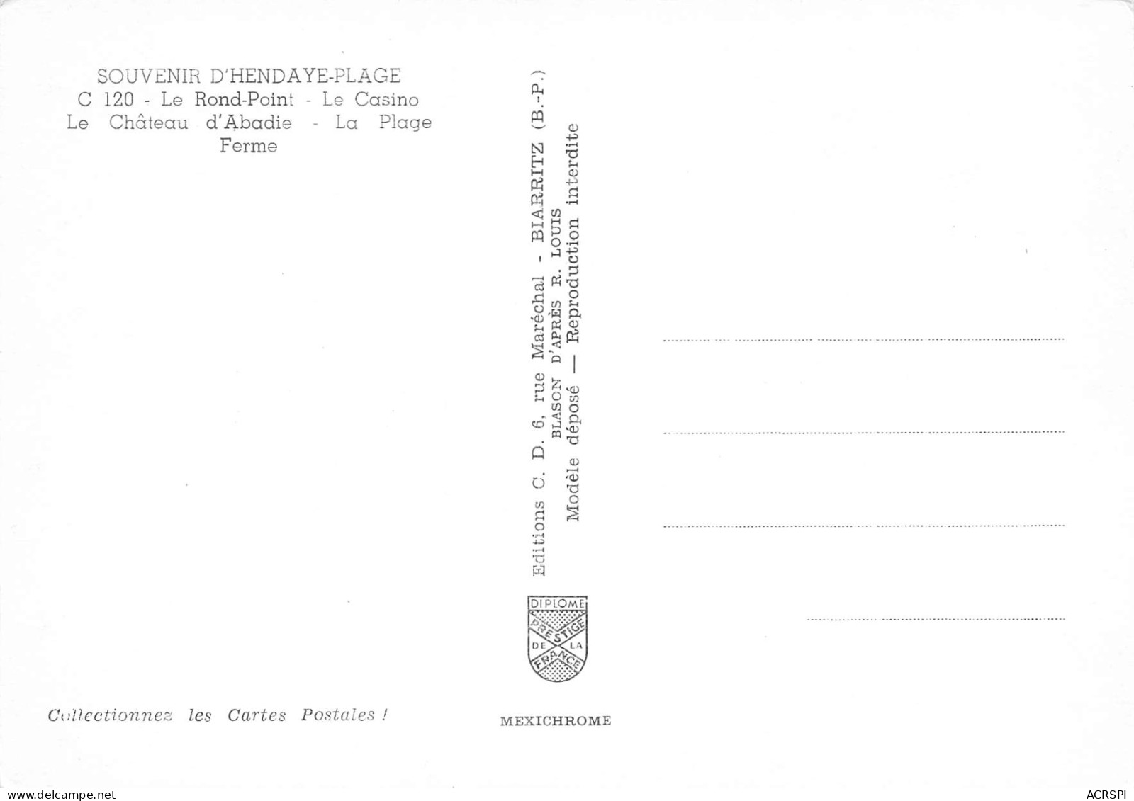 64 HENDAYE Multivue  Carte Vierge Non Circulé éditions CD (Scans R/V) N° 59 \MO7059 - Hendaye