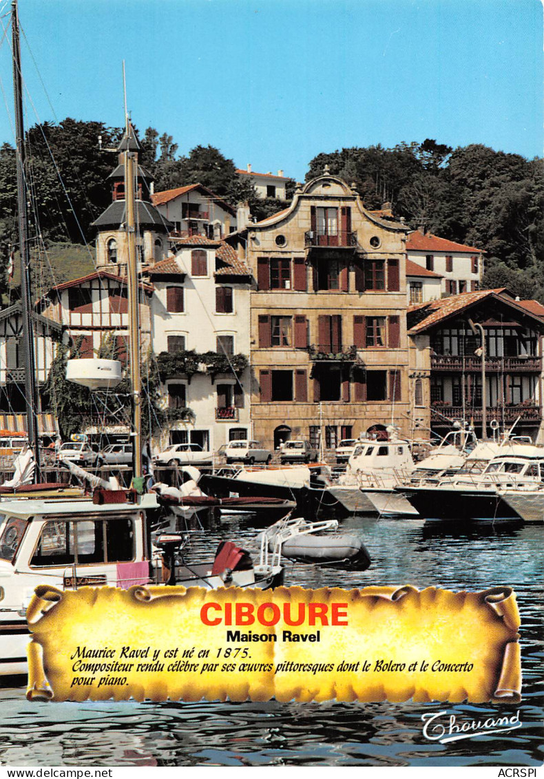 64 CIBOURE Maison Ravel Sur Le Port Carte Vierge Non Circulé éditions Thouand (Scans R/V) N° 62 \MO7059 - Ciboure
