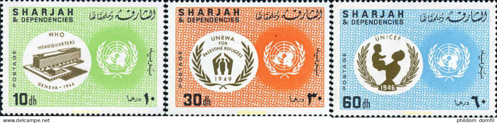 179863 MNH SHARJAH 1967 22 ANIVERSARIO DE LAS NACIONES UNIDAS - Schardscha