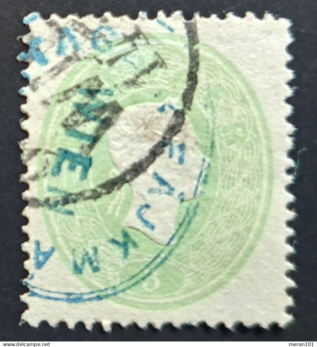 Kaiserreich 1860/61, Mi 19 Gestempelt + Blauer Privater Stempel - Oblitérés