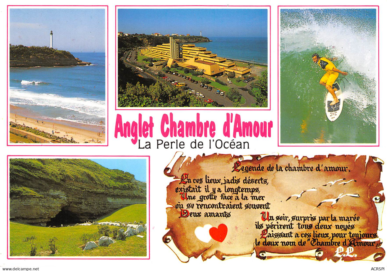 64  ANGLET PLAGE Multivue  Carte Vierge Non Circulé éditions Lavielle (Scans R/V) N° 64 \MO7063 - Anglet