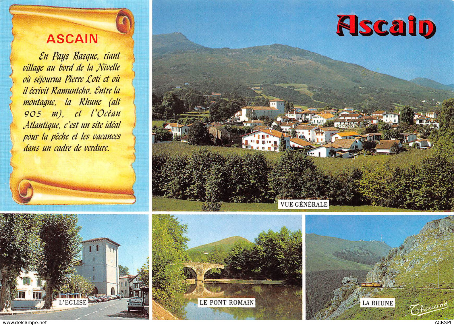 64  ASCAIN Multivue  Carte Vierge Non Circulé éditions Thouand (Scans R/V) N° 68 \MO7063 - Ascain