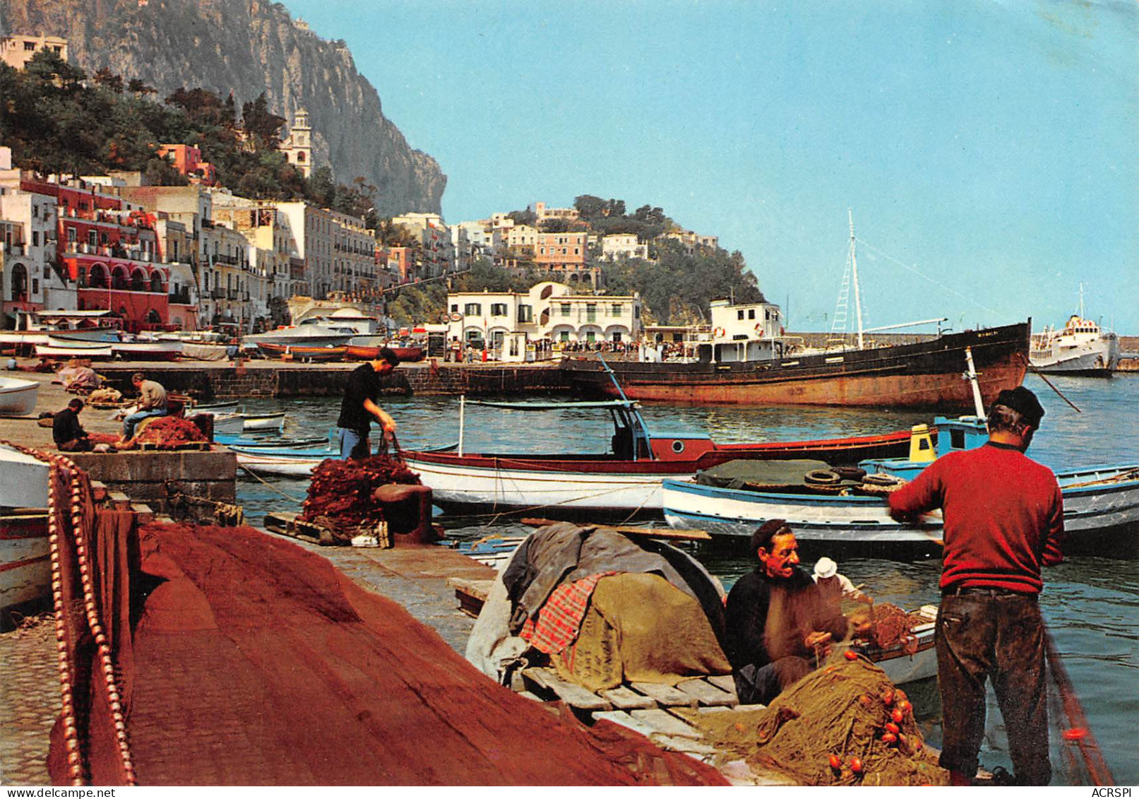 CAPRI Marina Grande Napoli Naples Pêcheurs Carte Vierge Non Circulé éditions GM (Scans R/V) N° 59 \MO7064 - Napoli