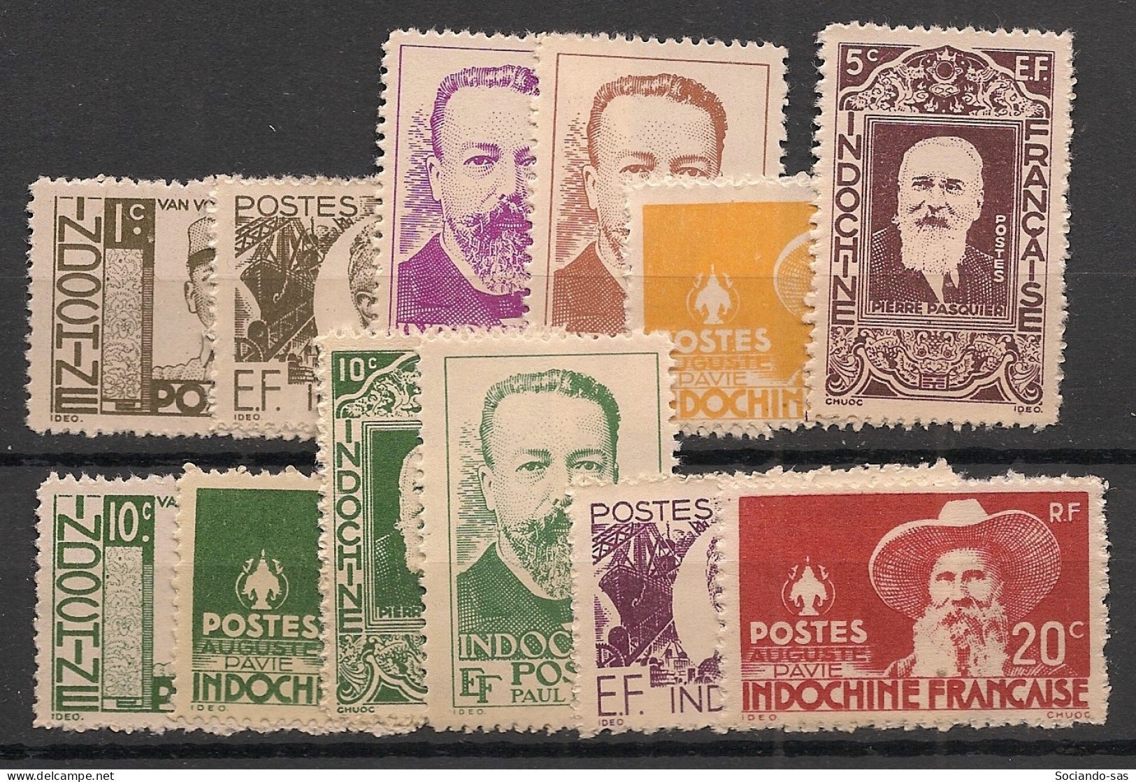 INDOCHINE - 1944 - N°YT. 249 à 260 - Série Complète - Neuf Sans Charnière / Luxe - Unused Stamps
