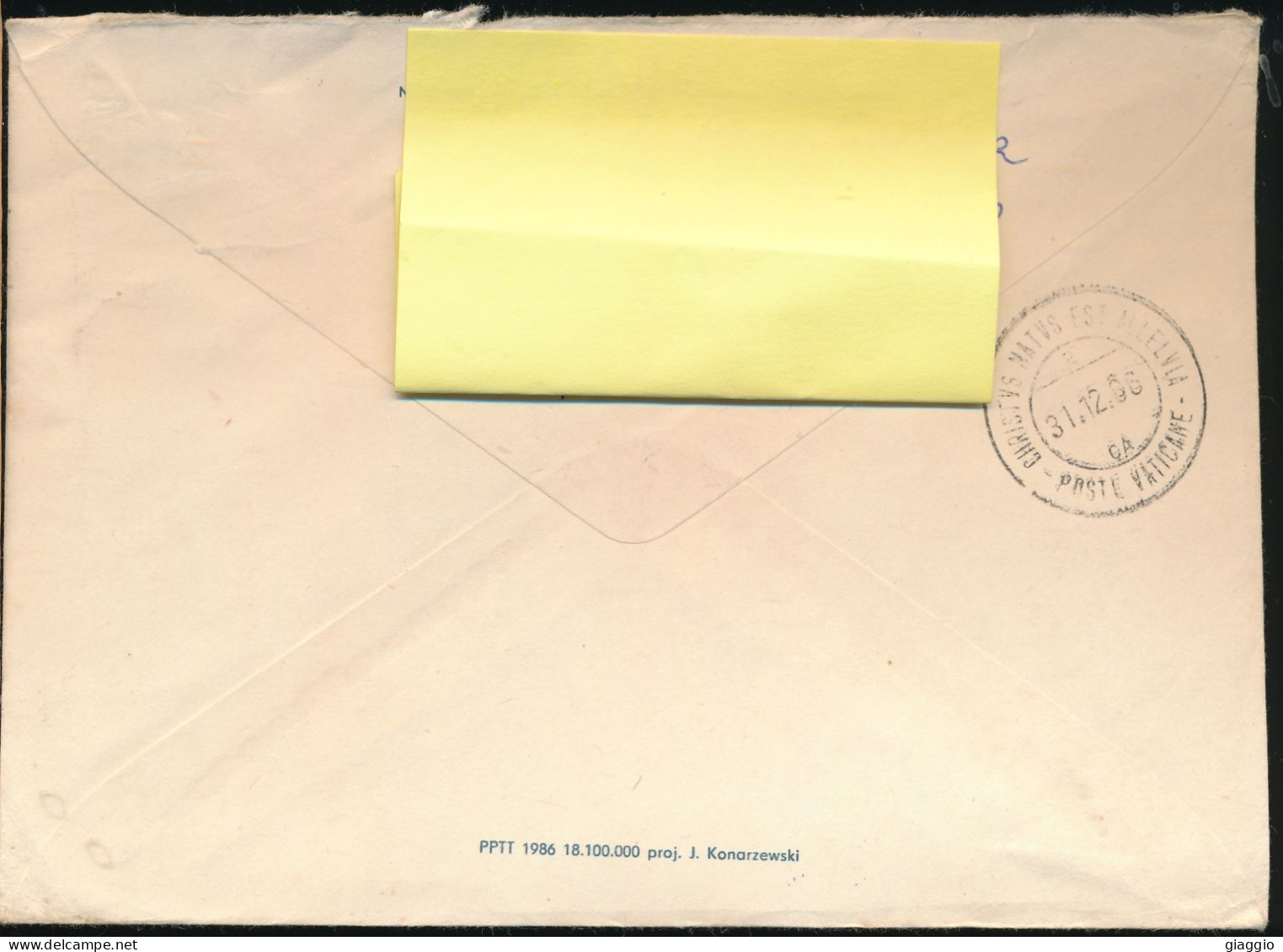 °°° POLAND - LETTER FROM KATOWICE TO VATICAN RADIO ROME 1986 °°° - Storia Postale