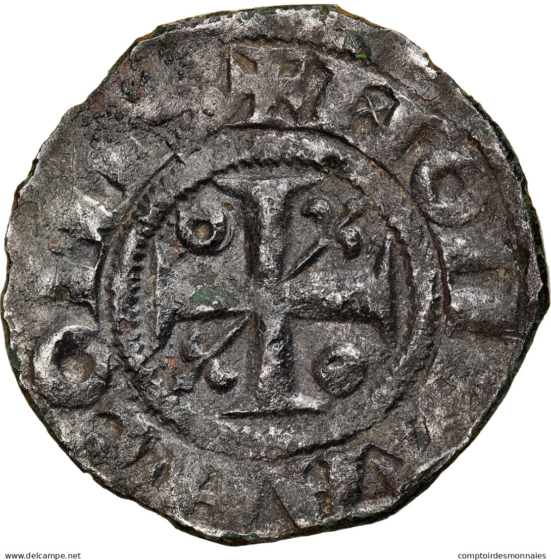 Monnaie, France, Bourgogne, Hugues IV, Denier, 1218-1272, Châlon, TTB, Argent - Altri & Non Classificati