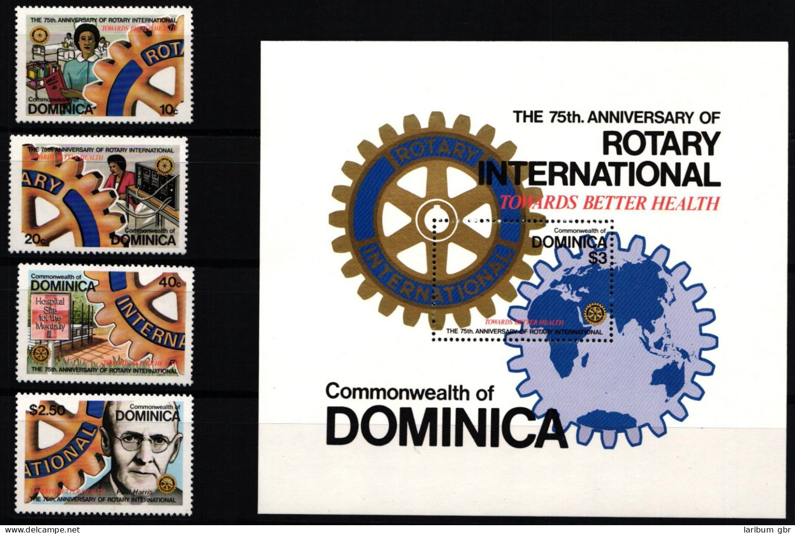 Dominica Block 62 + 672-675 Postfrisch Rotary Club #ND022 - Dominica (1978-...)