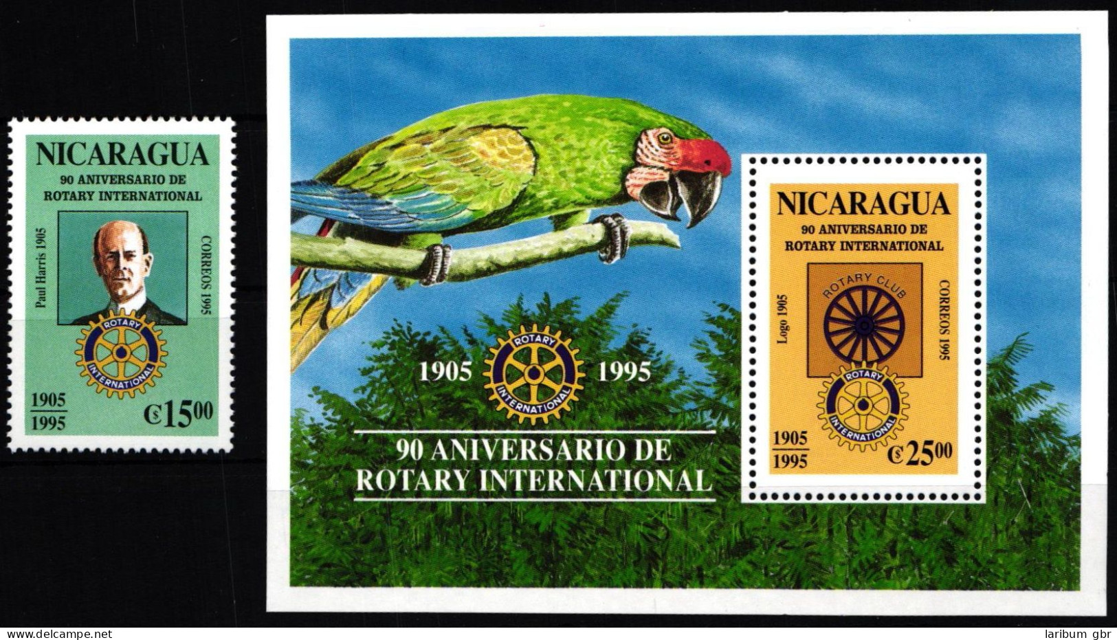 Nicaragua Block 242 + 3619 Postfrisch Rotary Club #ND031 - Nicaragua