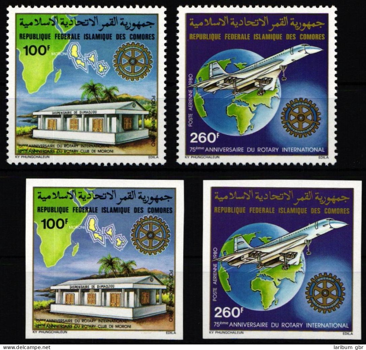 Komoren 601-602 A+B Postfrisch Rotary Club #ND012 - Comoros