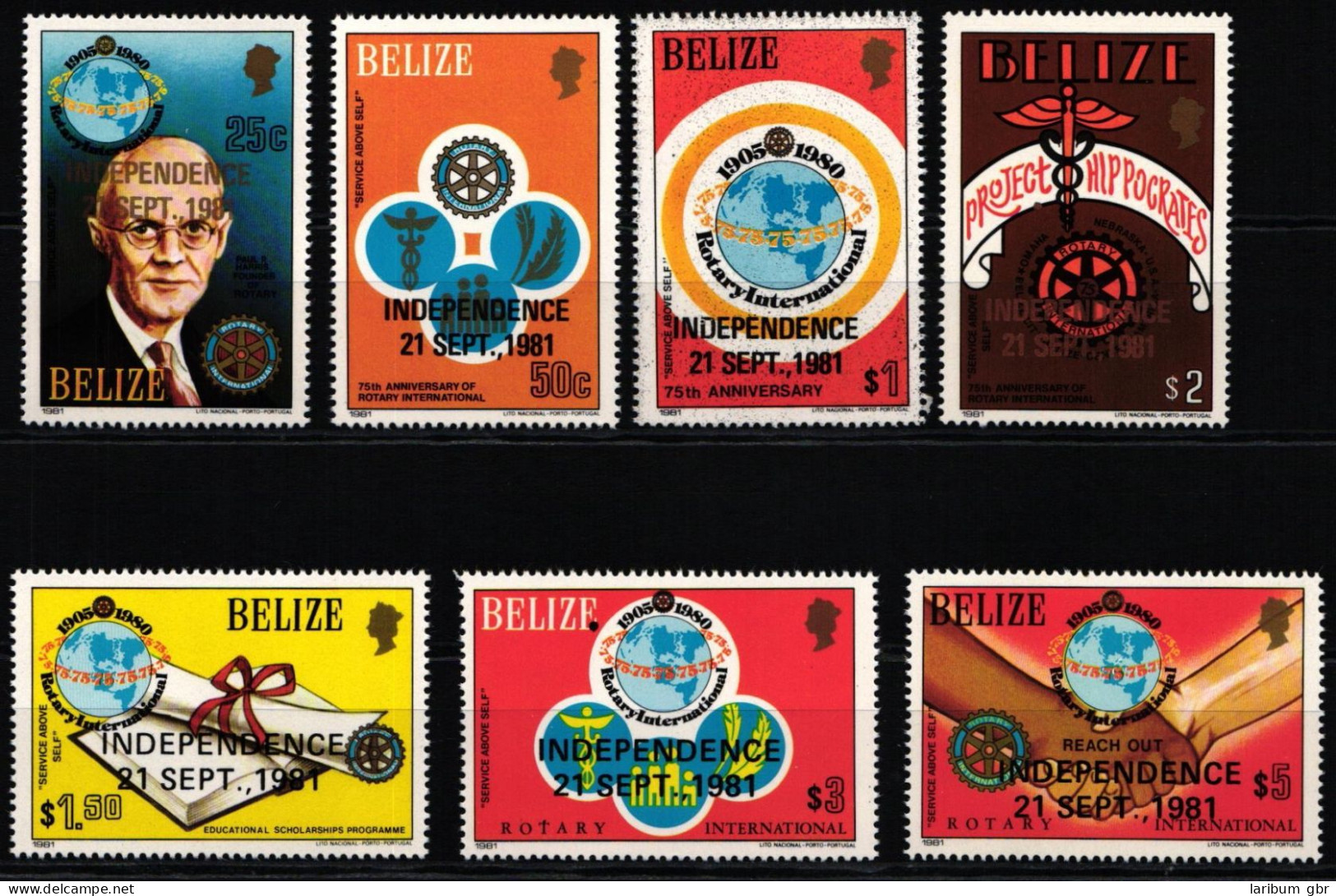 Belize 573-579 Postfrisch Rotary Club #ND008 - Belice (1973-...)