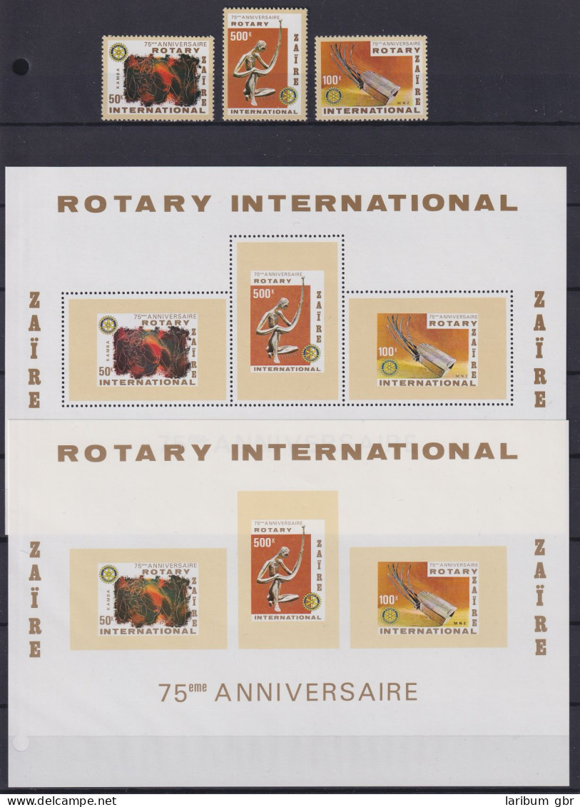 Zaire (Kongo) Block 37 A+B + 658-660 Postfrisch Rotary Club #ND104 - Other & Unclassified