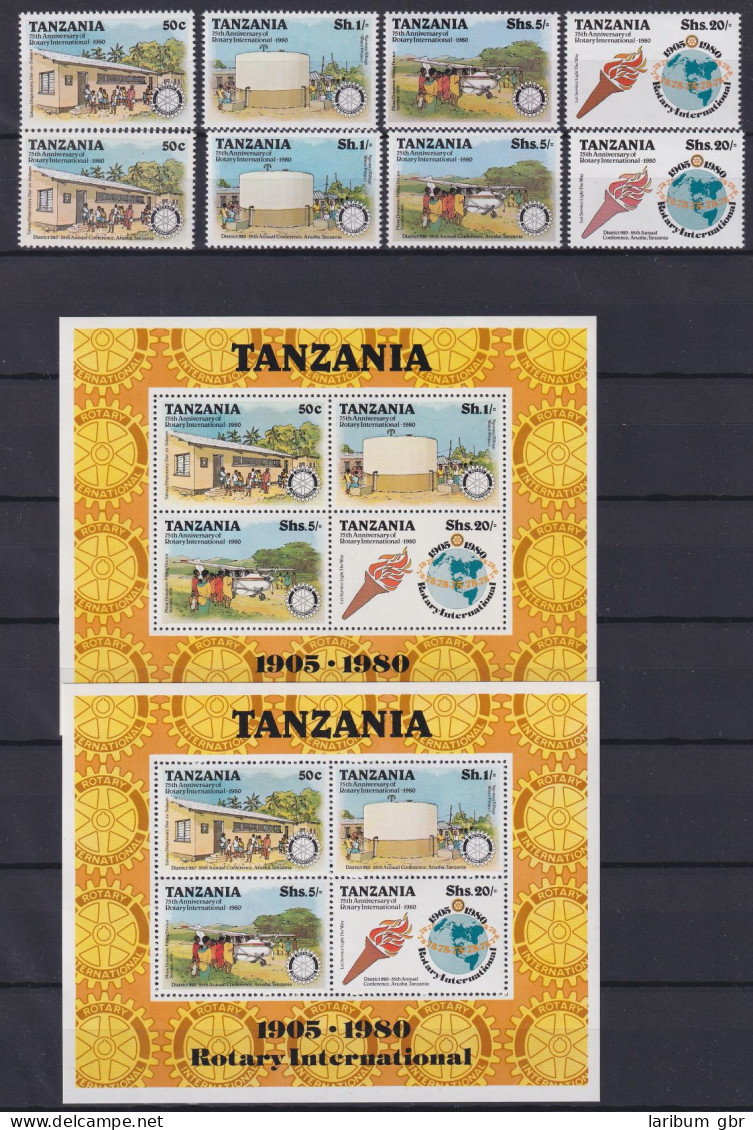 Tansania Block 19+22 + 137-140+149-152 Postfrisch Rotary Club #ND103 - Tansania (1964-...)