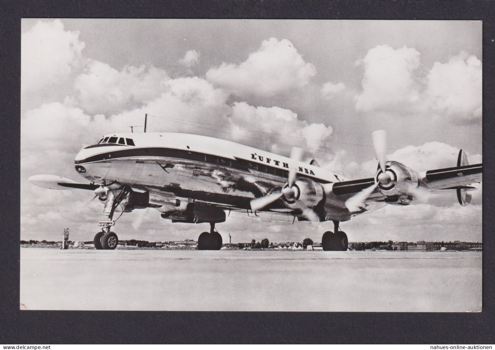 Flugpost Ansichtskarte Lufthansa Lockheed Super G Constellation Inter. Foto AK - Zeppeline