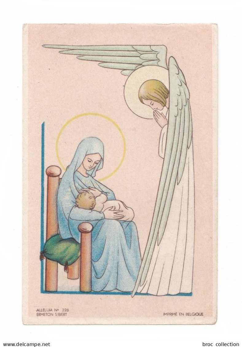 Vierge à L'Enfant Et Ange, Enfant Jésus, 1944, éd. Alleluia N° 228 - Images Religieuses
