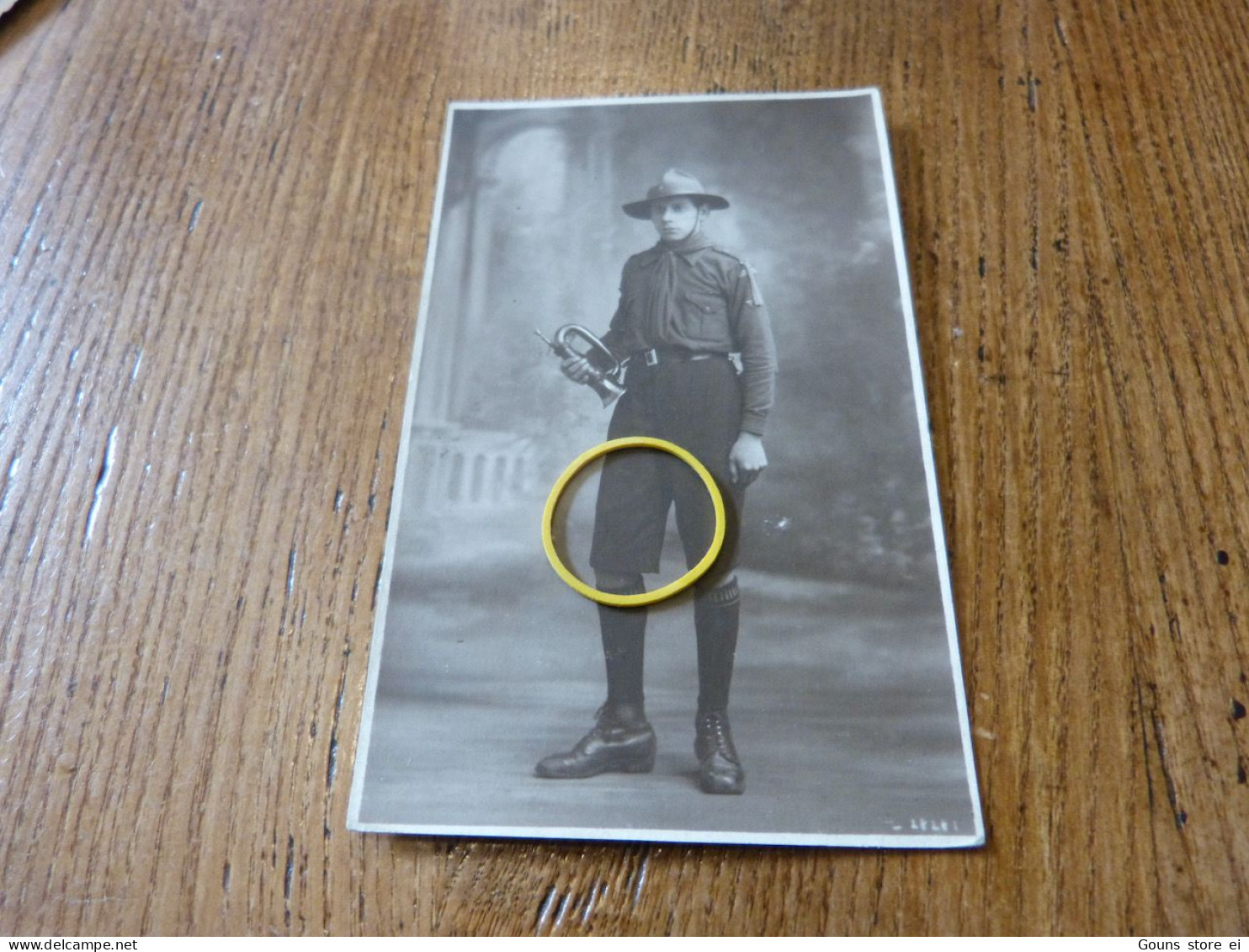 BC29-16 Carte Photo Scoutisme Boy Scout Avec Son Clairon - Pfadfinder-Bewegung