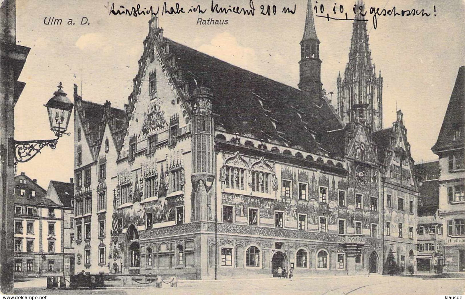 Ulm - Rathaus Gel.1913 - Ulm