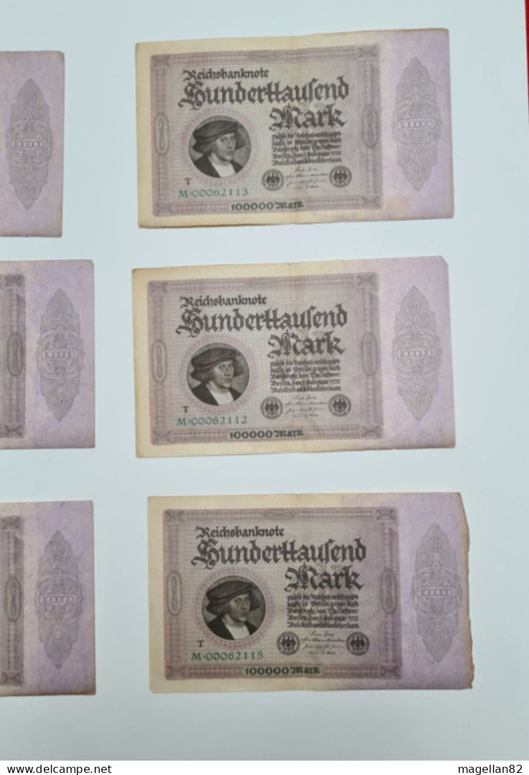 ALLEMAGNE - Billet 100000 Mark 1923. Lot De 9 Billets. - Zu Identifizieren