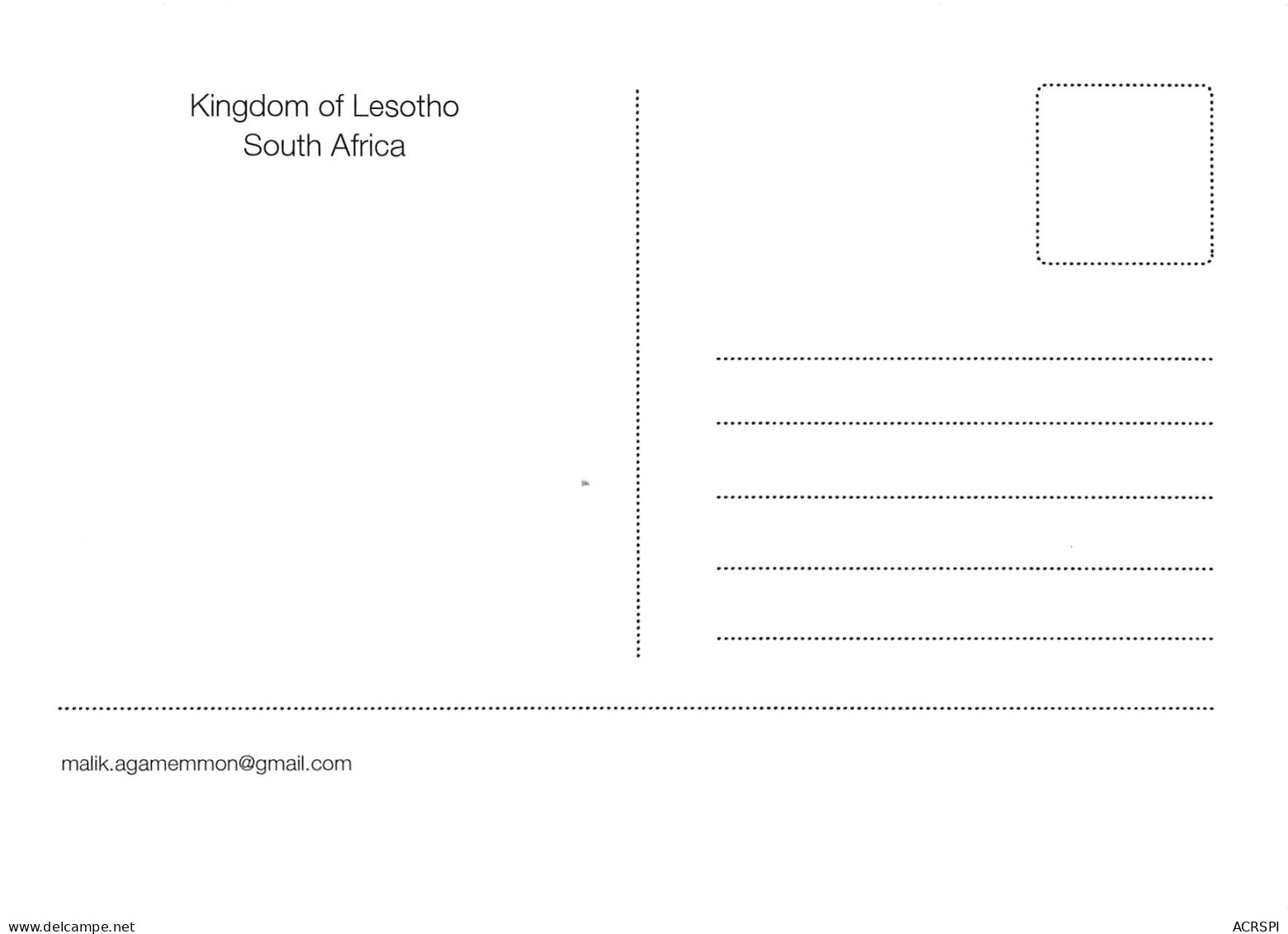 LESOTHO Lessouto Montagne DrakensbergUNESCO  Carte Vierge Non Circulé (Scans R/V) N° 77 \MP7102 - Lesotho