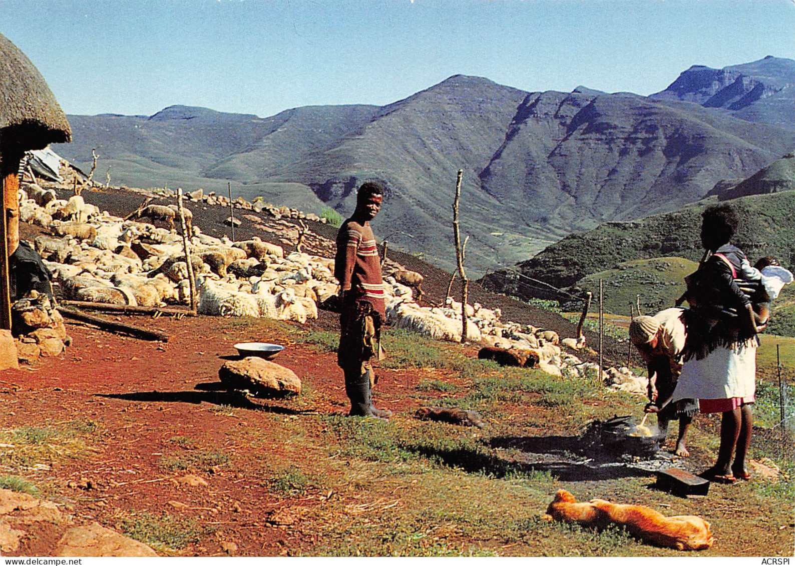 LESOTHO Lessouto Village Machache Route Des Montagnes Carte Vierge Non Circulé (Scans R/V) N° 58 \MP7102 - Lesotho