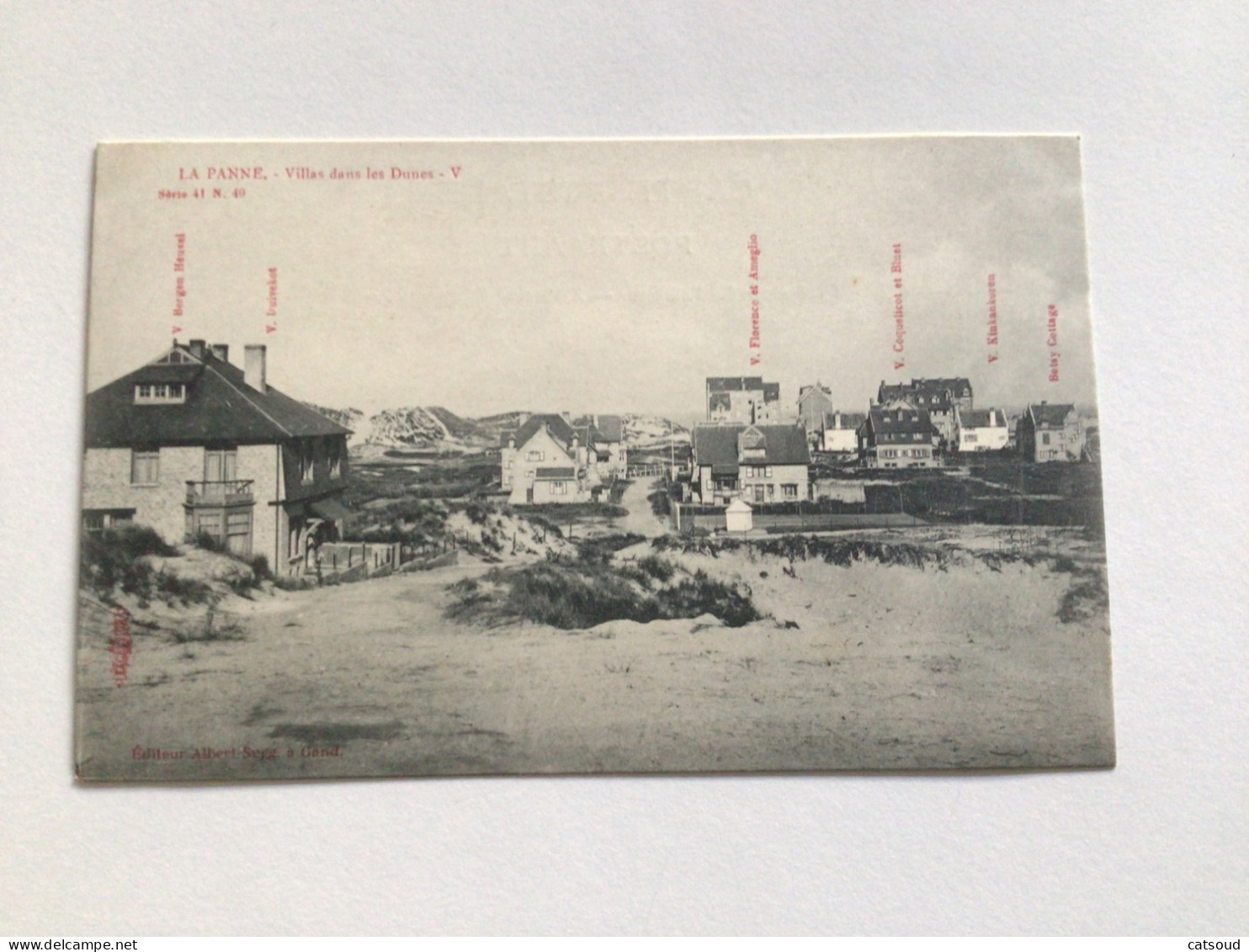 Carte Postale Ancienne La Panne Villas Dans Les Dunes V Série 41 N.49 - De Panne