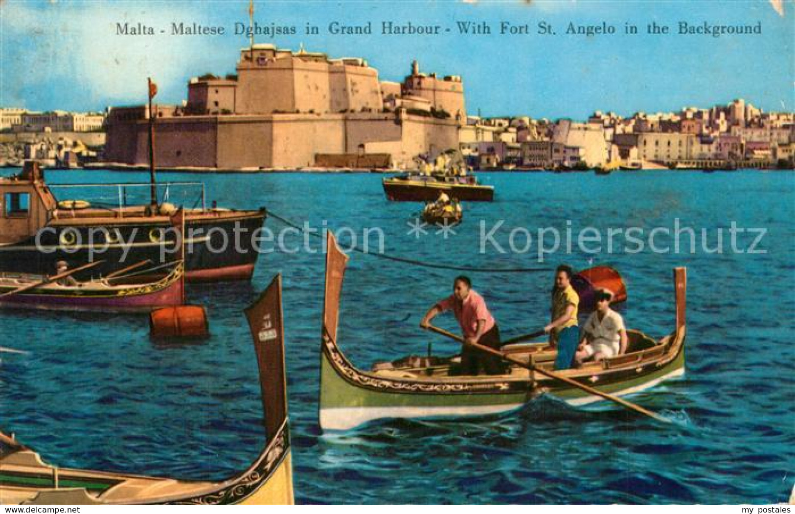 73295340 Malta Maltese Dghajsas Grand Harbour Fort Sant Angelo Malta - Malte