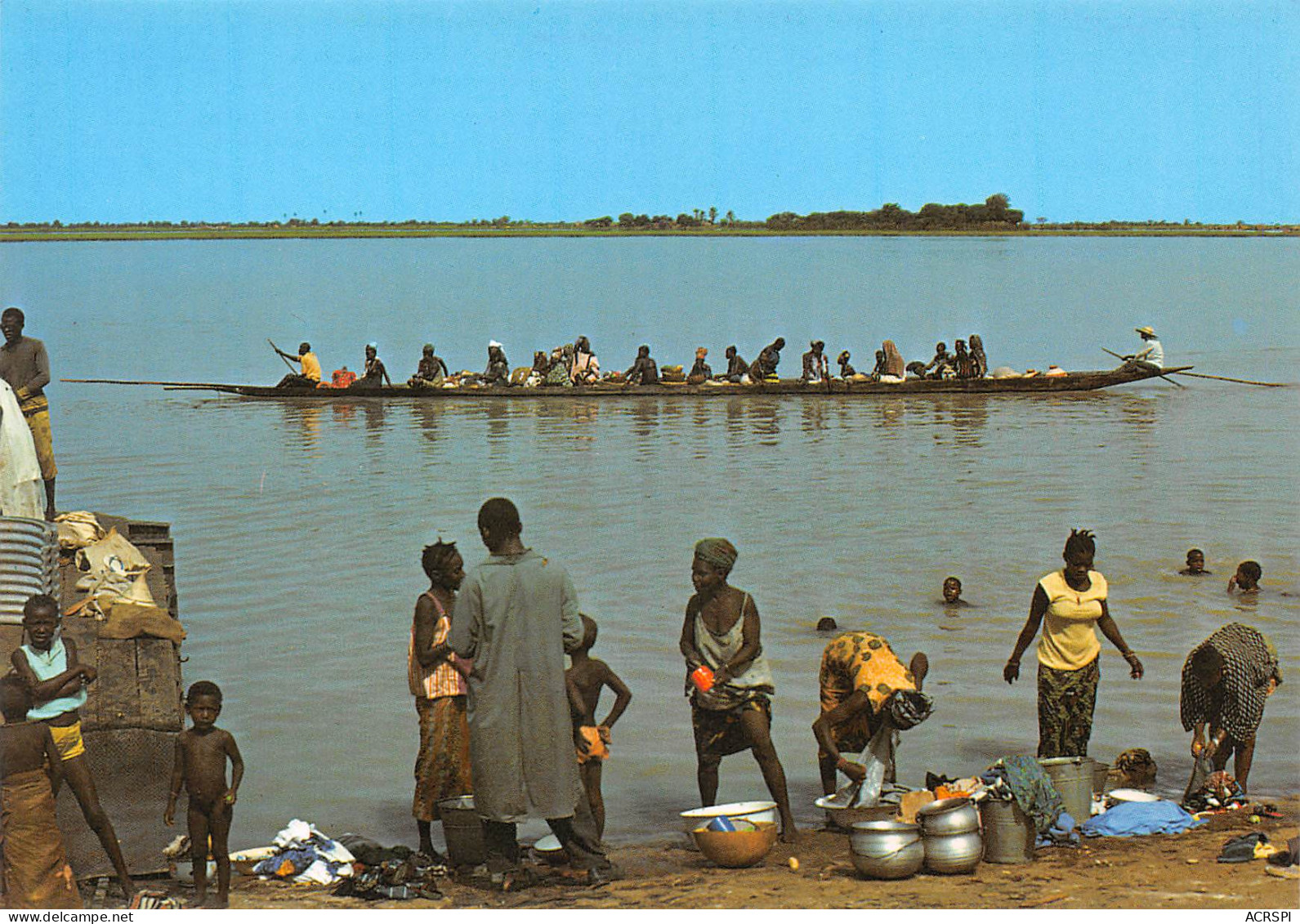 MALI Ex Soudan Français MOPTI Lavandières Et Piroguiers Sur Le Fleuve Niger édi Cisse Bamako(Scans R/V) N° 59 \MP7108 - Mali