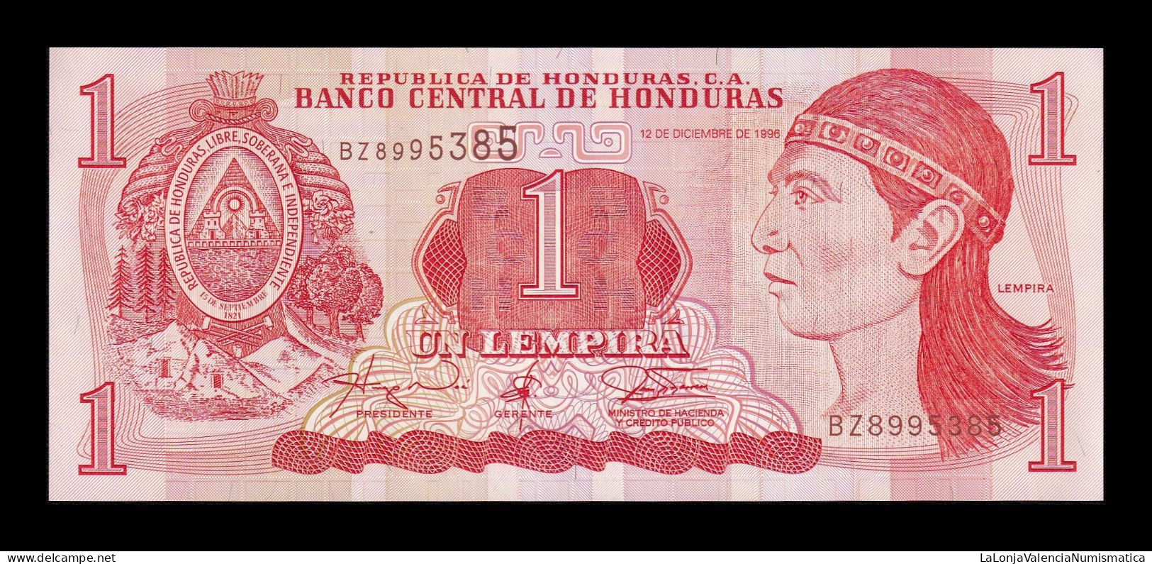 Honduras 1 Lempira 1996 Pick 79a Sc Unc - Honduras