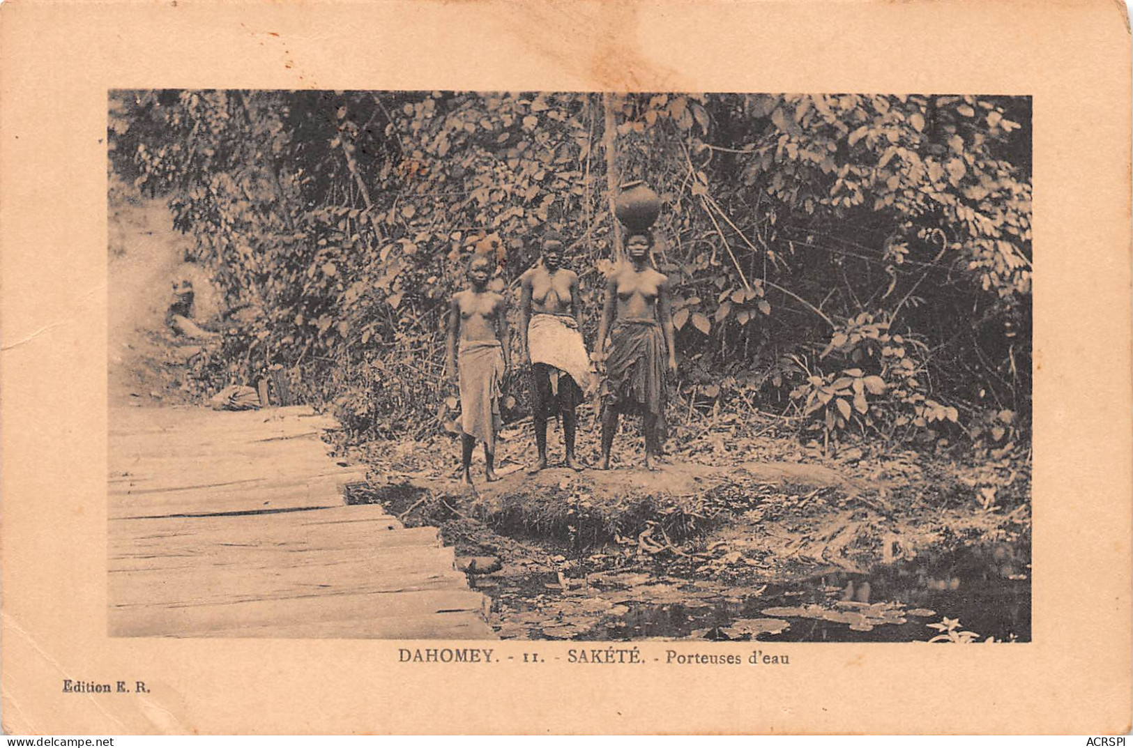 BENIN Ex Dahomey Sakété  Porteuses D'eau Femmes Seins Nus Top-Less Timbre Et Obli De Porto Novo(Scans R/V) N° 41 \MP7110 - Benin